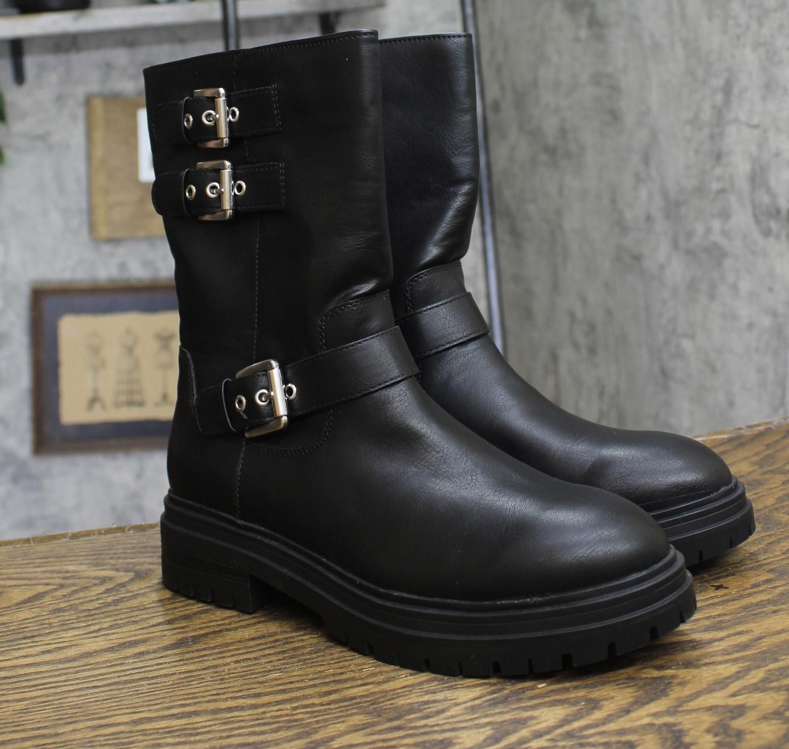 Other New Sun + Stone Engineer Booties 10019660000 Black 9.5m Size US 9.5 / IT 39.5 - 1 Thumbnail
