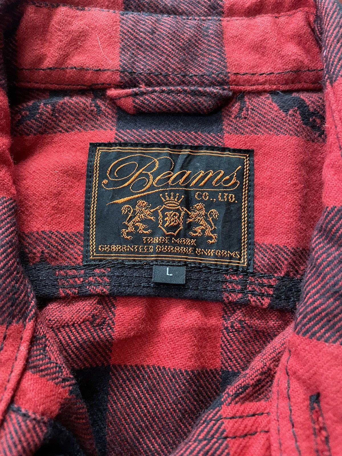 Beams Plus Beams Hard Cotton Red Tartan Deer Design Size US L / EU 52-54 / 3 - 8 Thumbnail