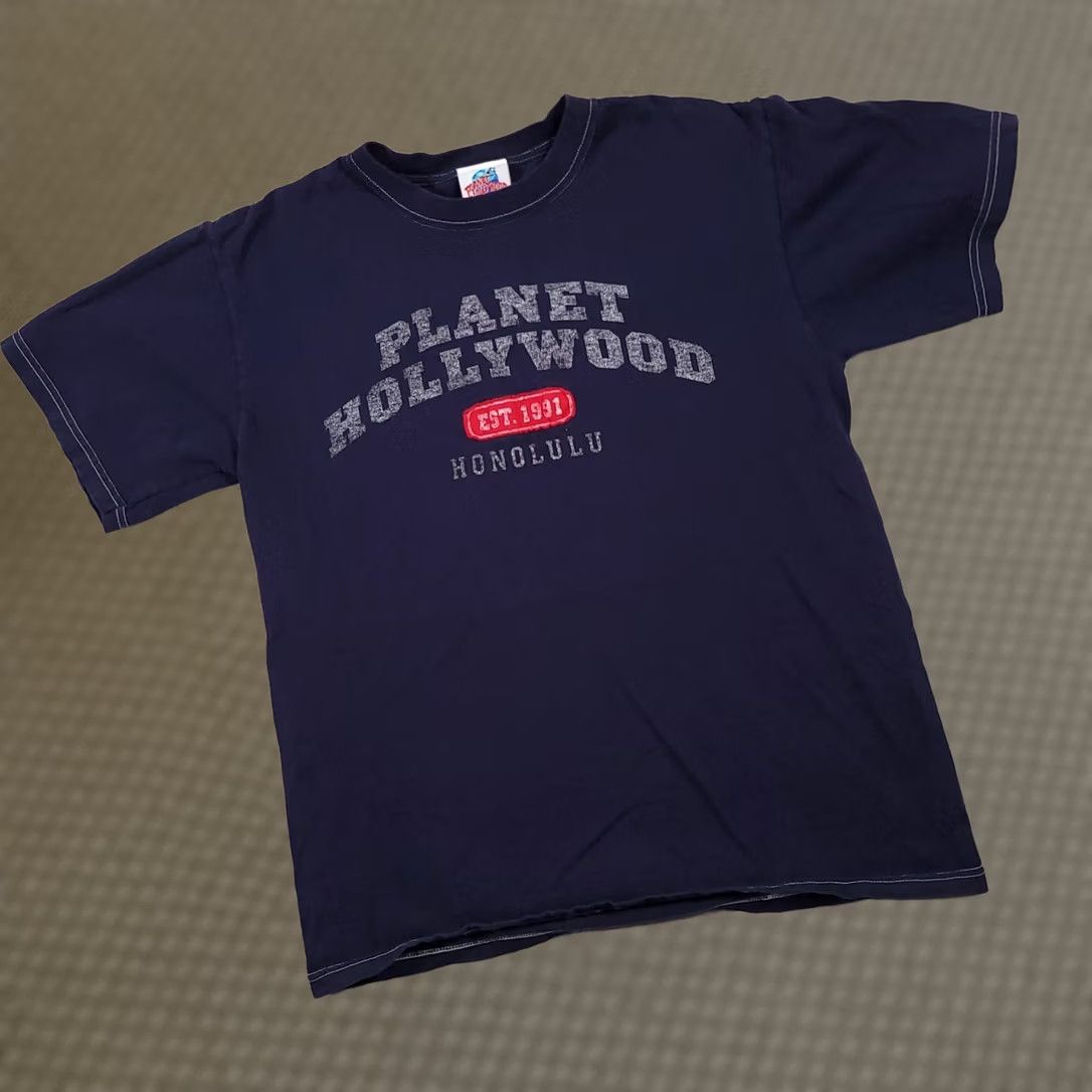 Planet Hollywood VINTAGE Planet Hollywood Honolulu T Shirt Size Medium Blue Short Sleeve Tee Mens 90s Classic Logo Stitch Size US M / EU 48-50 / 2 - 1 Thumbnail