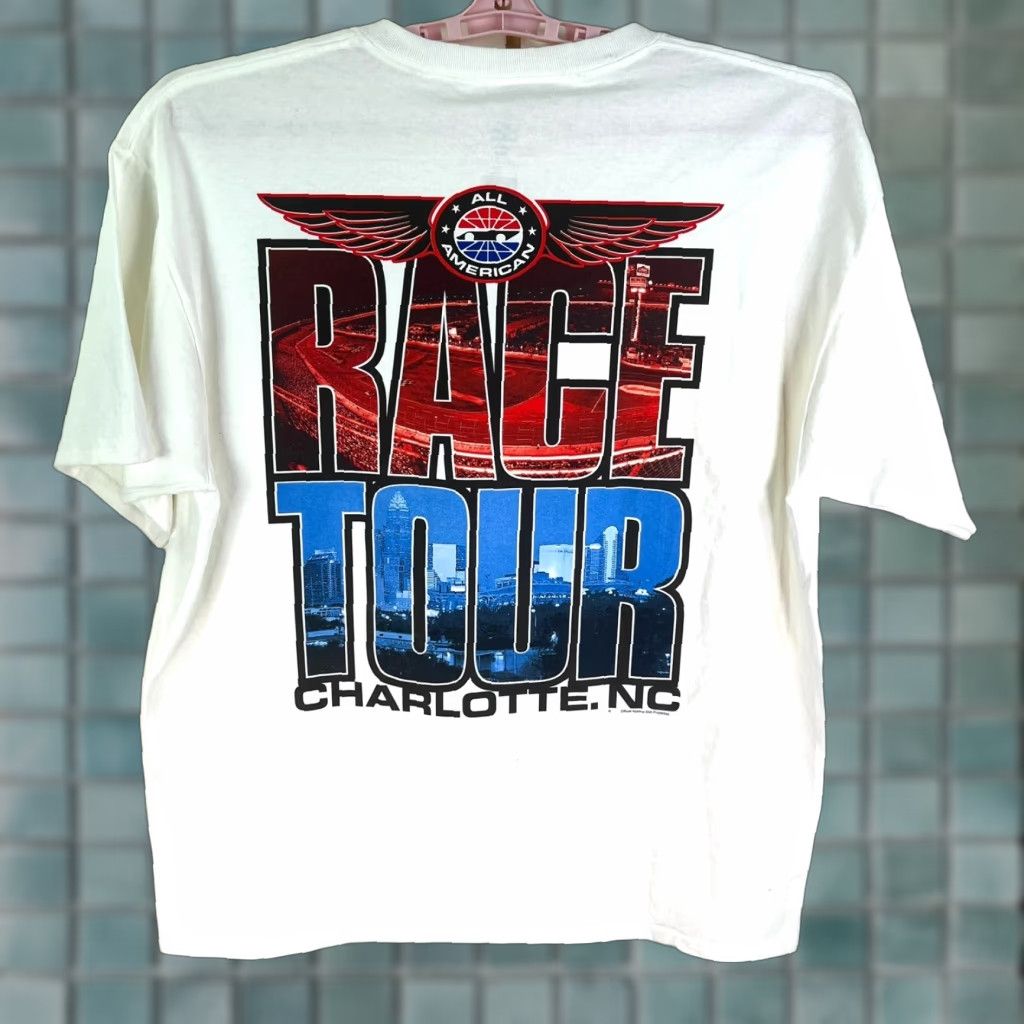 Fruit Of The Loom VINTAGE Fruit of the Loom All American Race Tour All Access T Shirt Mens XL White Size US XL / EU 56 / 4 - 1 Thumbnail