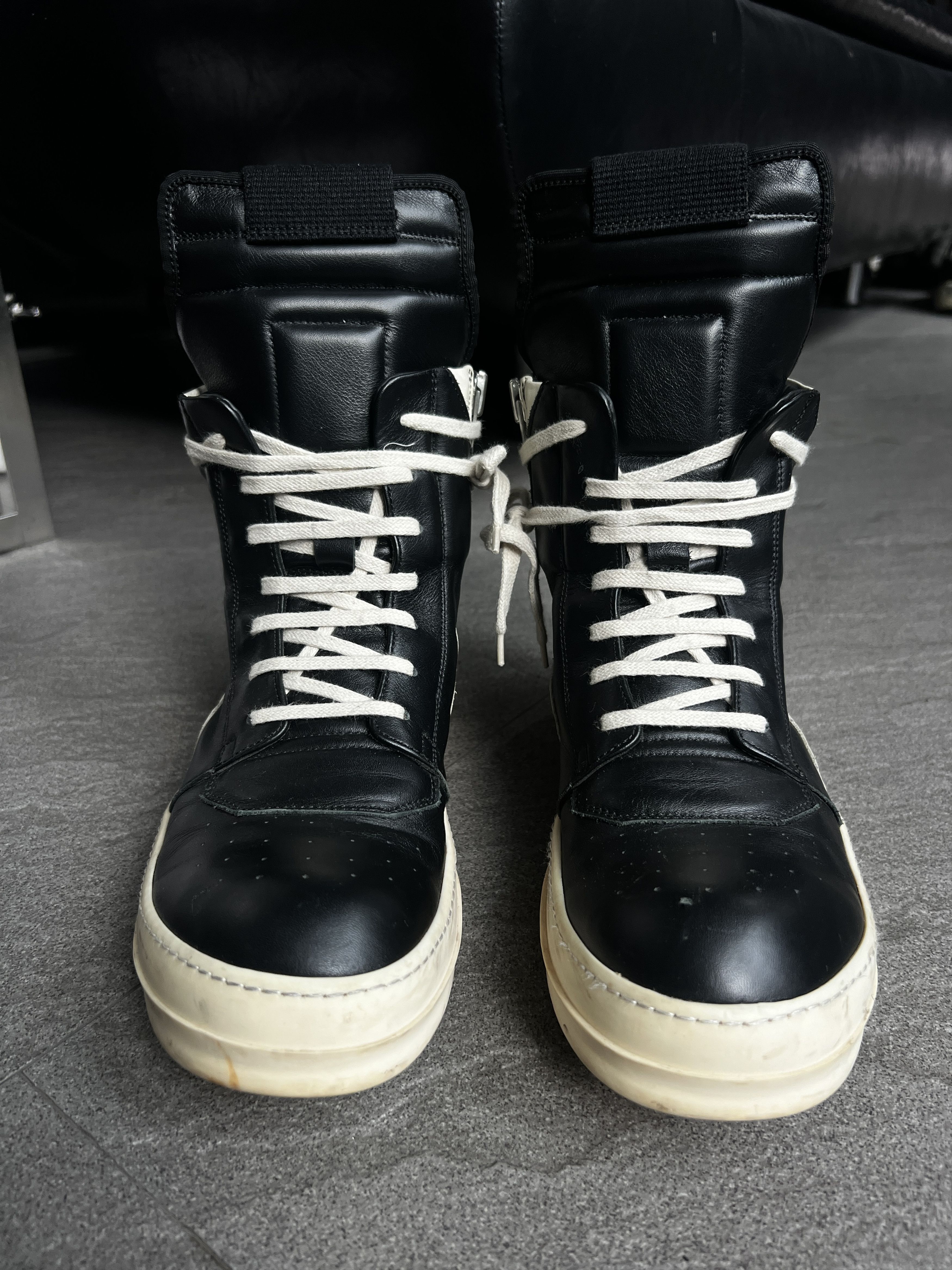 Rick Owens Rick Owens Geobasket Black Milk Leather EU40.5 Size US 7.5 / EU 40-41 - 6 Thumbnail