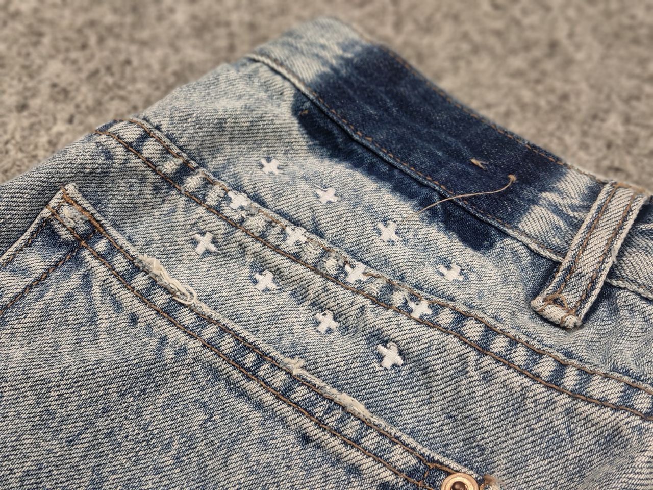 Ksubi Ksubi Japan Design mini moss Distressed Denim Button skirt Size 24" / US 00 / IT 34 - 8 Thumbnail