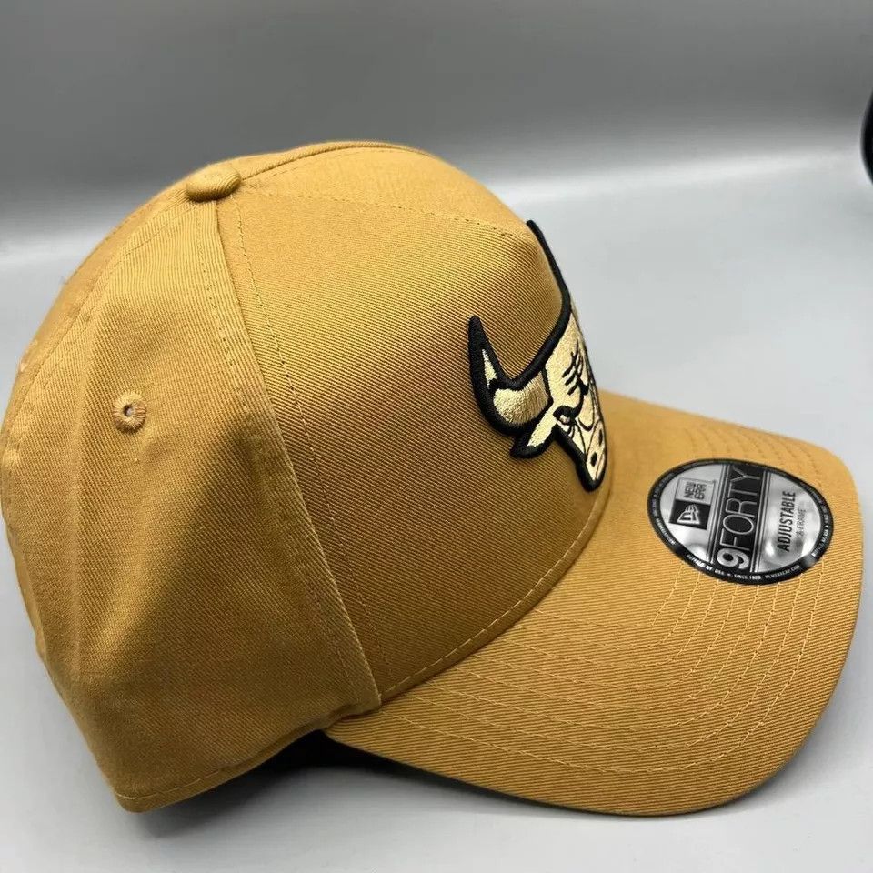 New Era Chicago Bulls Hat Men Brown 9Forty New Era NBA Snap Back Cap Size ONE SIZE - 3 Thumbnail