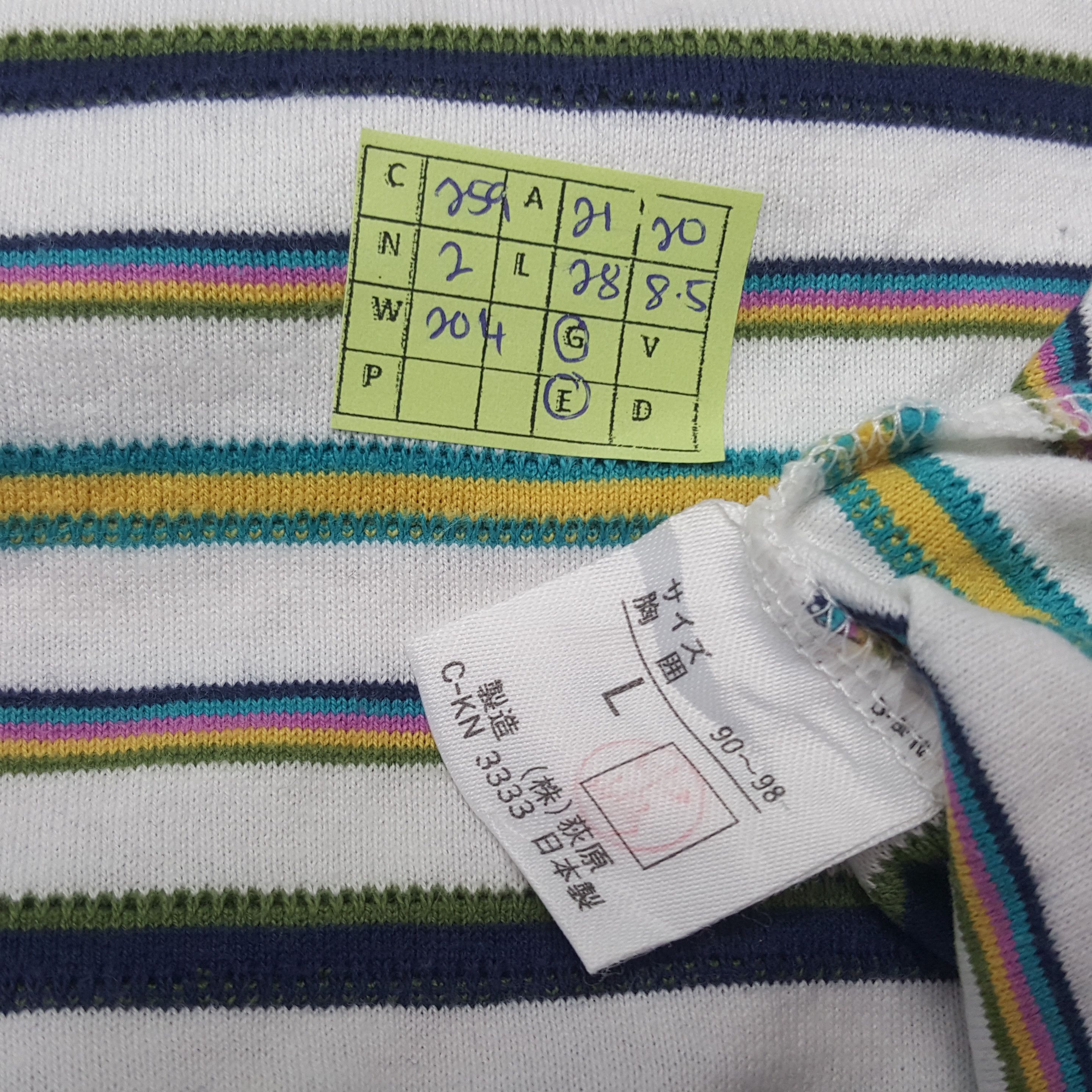 Vintage × Yves Saint Laurent Vintage Yves Saint Laurent Italian Brand Stripe Tshirt Size US L / EU 52-54 / 3 - 5 Thumbnail