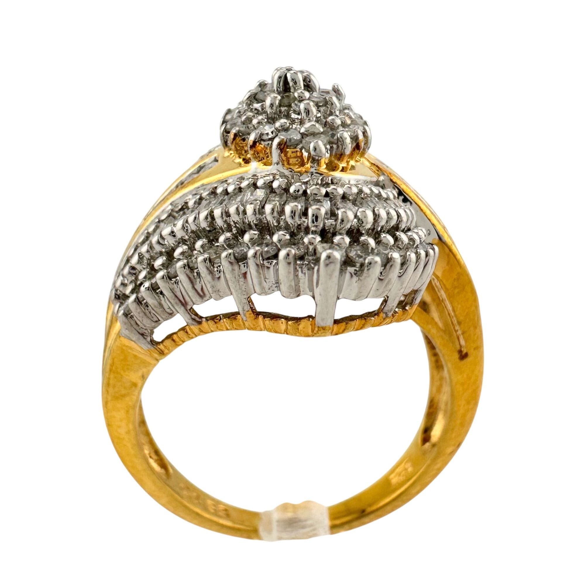 Other 1/2 Carat Marquise Lab Created Diamond Ring with Gold Overla Size ONE SIZE - 4 Thumbnail