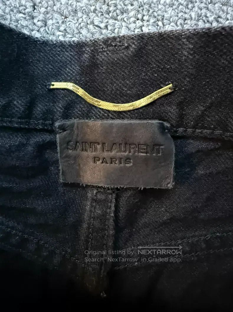 Saint Laurent Paris Saint Laurent Paris Fringed Denim Hot Pants i Size 27" / US 4 / IT 40 - 3 Thumbnail