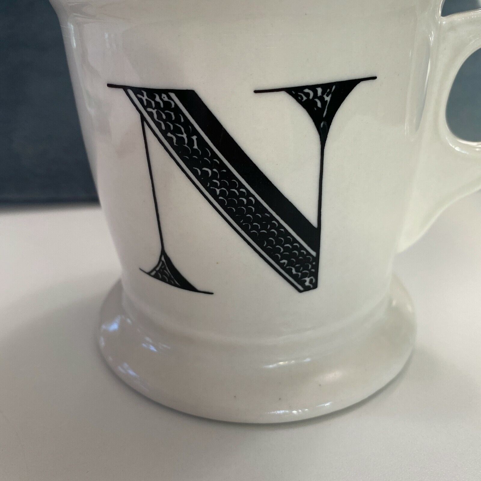Anthropologie Anthropologie Monogram N Mug Cup Black Boho Striped Size ONE SIZE - 2 Thumbnail