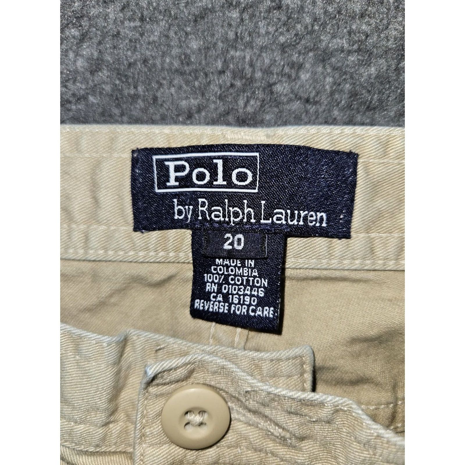 Polo Ralph Lauren VINTAGE Polo Ralph Lauren Pants Womens 20 Khaki Beige Relaxed Fit Cotton Chino Casual Workwear Pockets Logo 30in Inseam Mens Womens Girls Boys Size 42" / US 20 - 2 Thumbnail