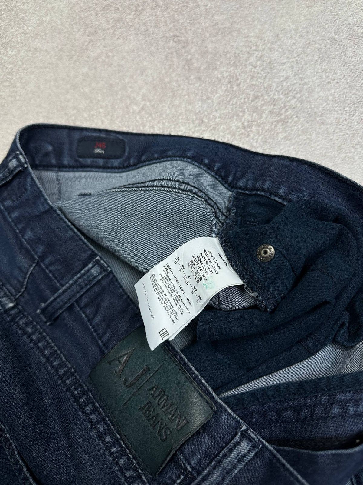 Armani Vintage Armani Metal Back Logo Baggy Jeans Slim Pants 32 Size US 34 / EU 50 - 11 Thumbnail