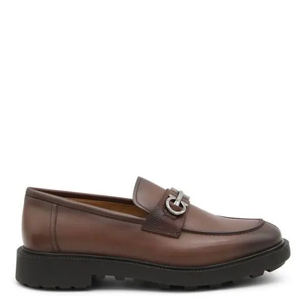 Salvatore Ferragamo o1s1rm0825 Gancini Loafers in Brown Size US 7 / EU 40 - 1 Thumbnail