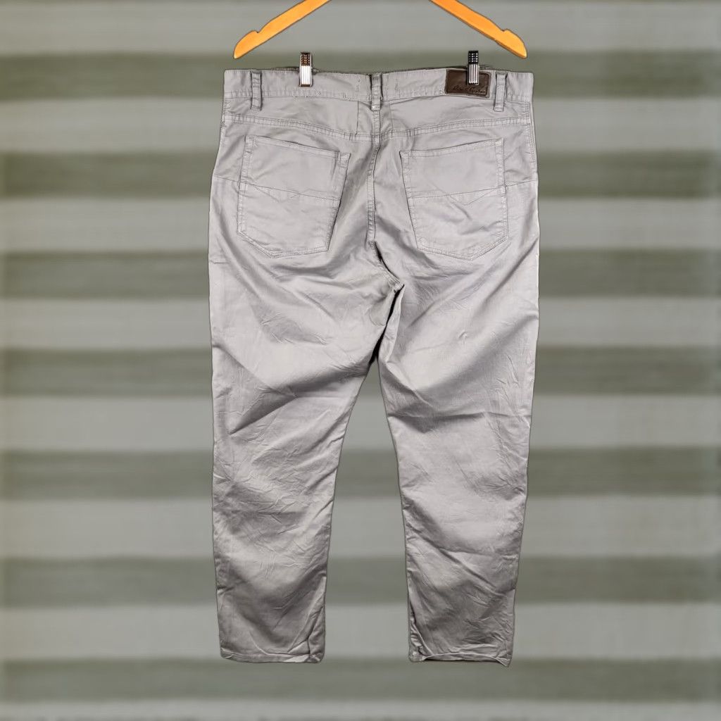 Robert Graham Robert Graham Pants Mens 38x29 Gray 5-Pocket Stretch Cotton Blend Dress Pants Straight Modern Size US 38 / EU 54 - 1 Thumbnail