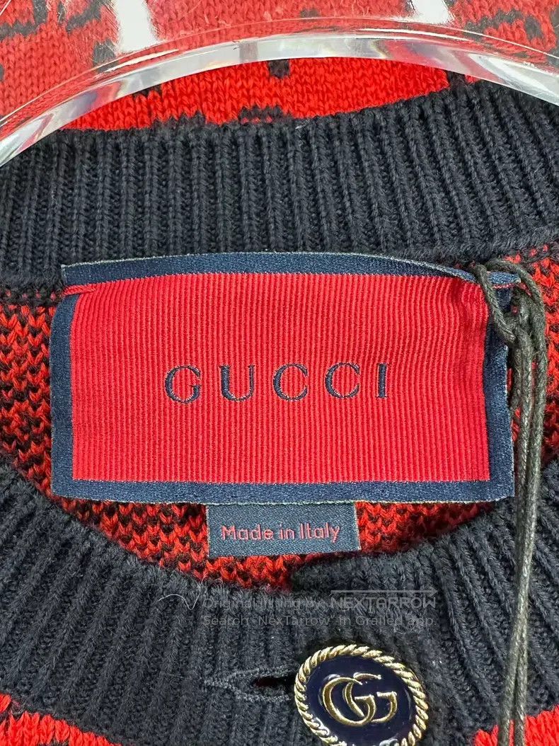 Gucci Gucci Red double G full print logo knitted cardigan coat Size XS / US 0-2 / IT 36-38 - 3 Thumbnail