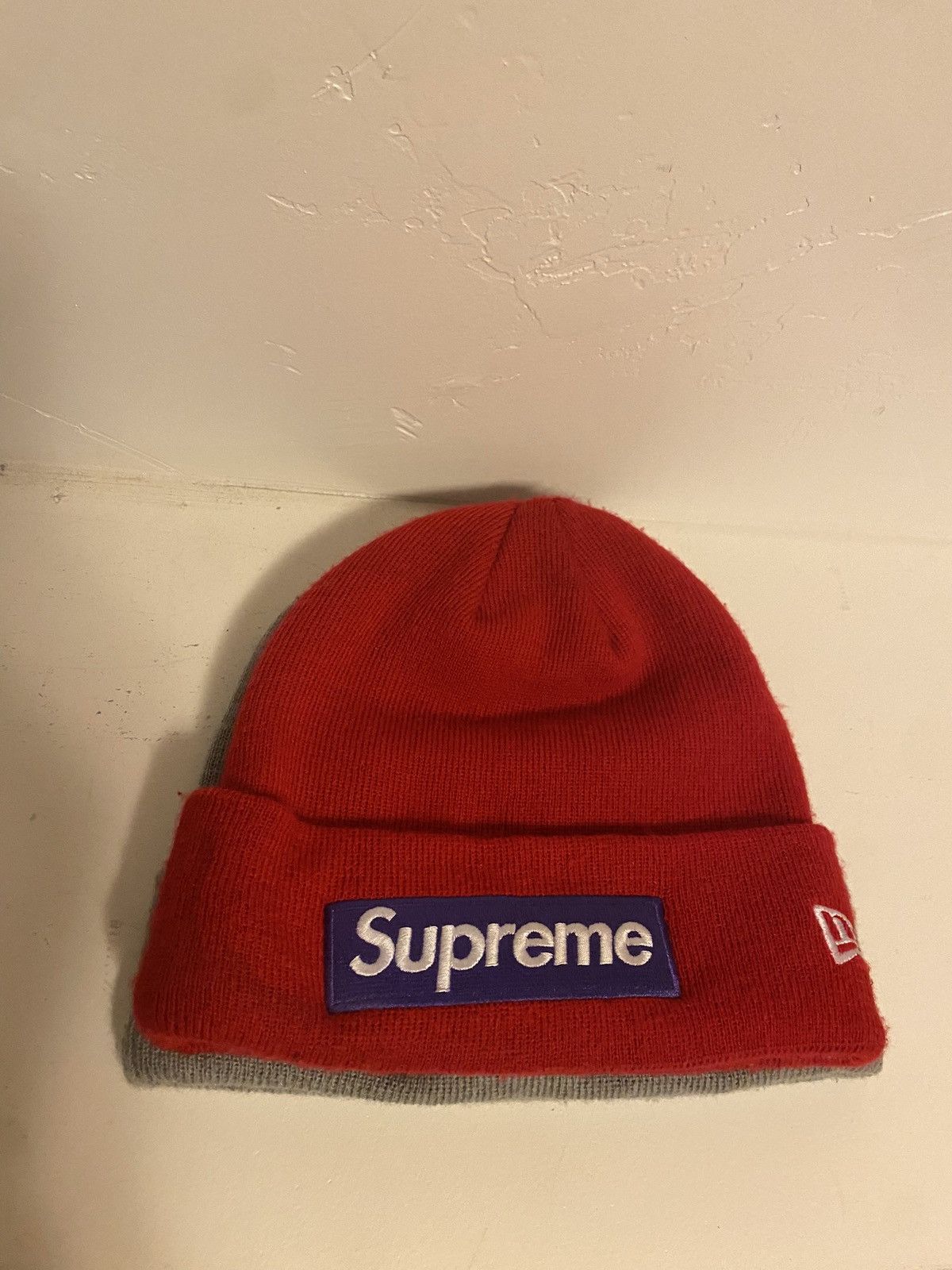 Supreme Supreme Purple Box Logo Red Beanie Size ONE SIZE - 1 Thumbnail