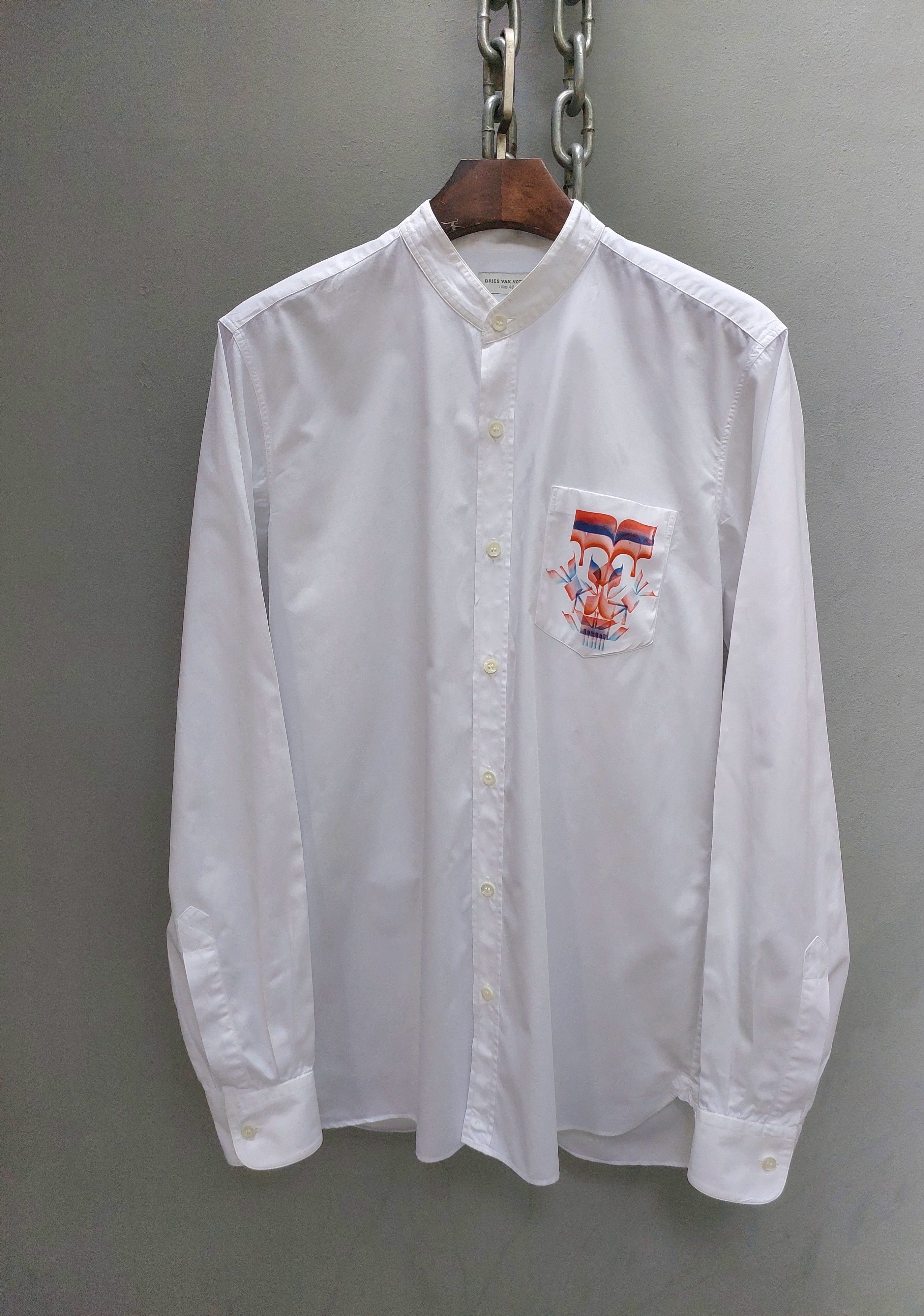 Dries Van Noten Dries Van Notten Printed Patch Pocket Button Up Shirt Size US M / EU 48-50 / 2 - 1 Thumbnail