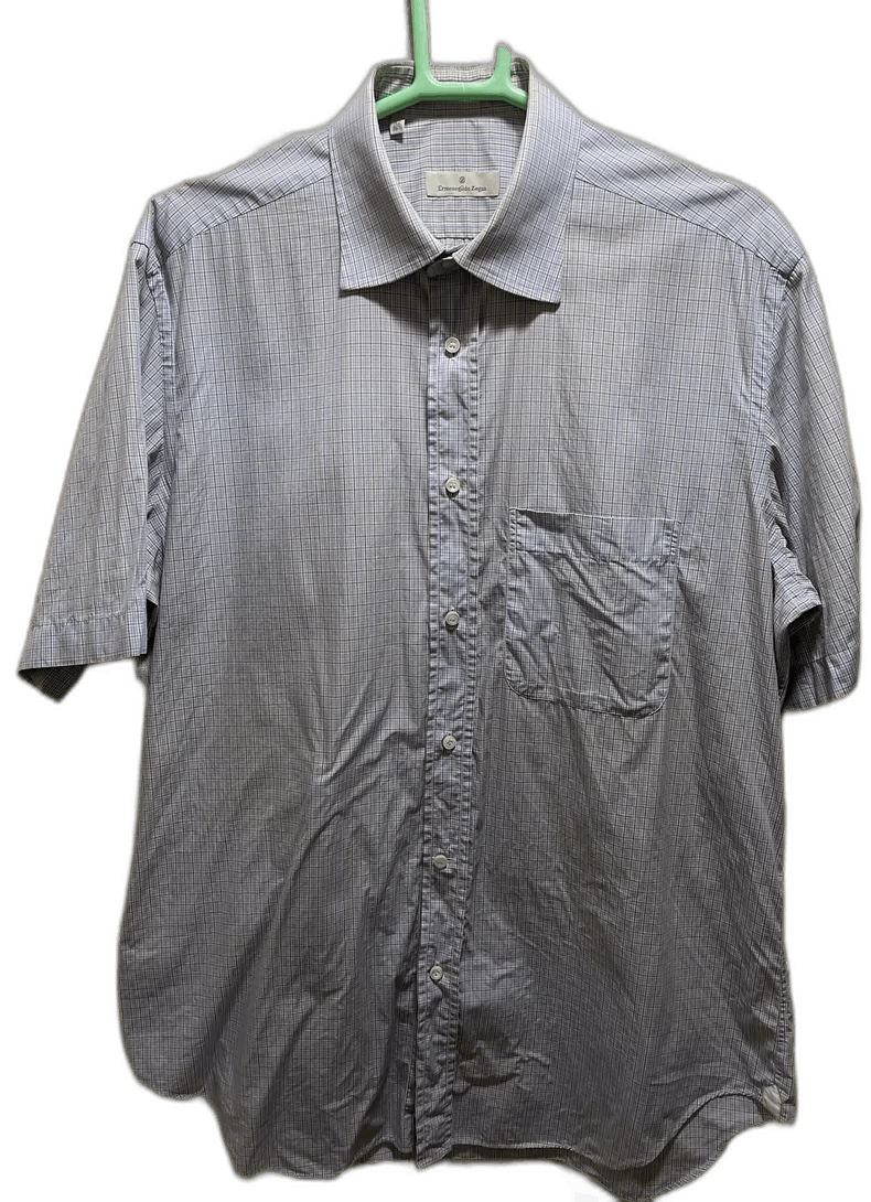 Ermenegildo Zegna Ermenegildo Zegna Short Sleeve Check Shirt-yf Size US L / EU 52-54 / 3 - 1 Thumbnail
