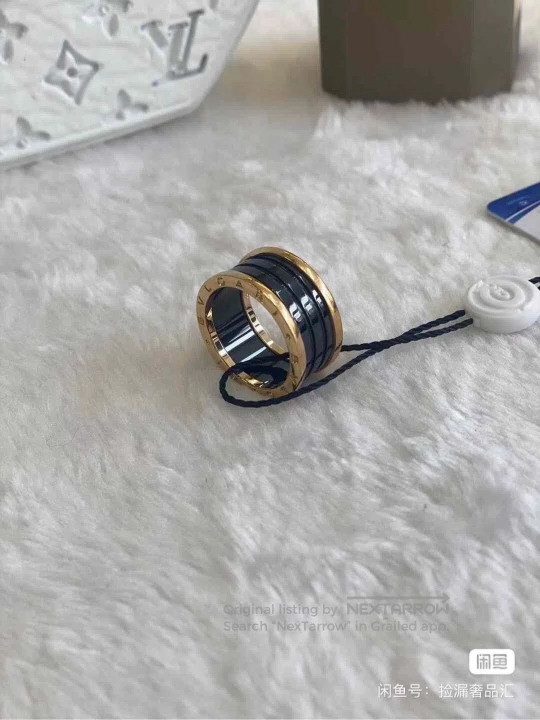 Bvlgari Bvlgari Rose Gold Black Ceramic Ring. Size ONE SIZE - 3 Thumbnail