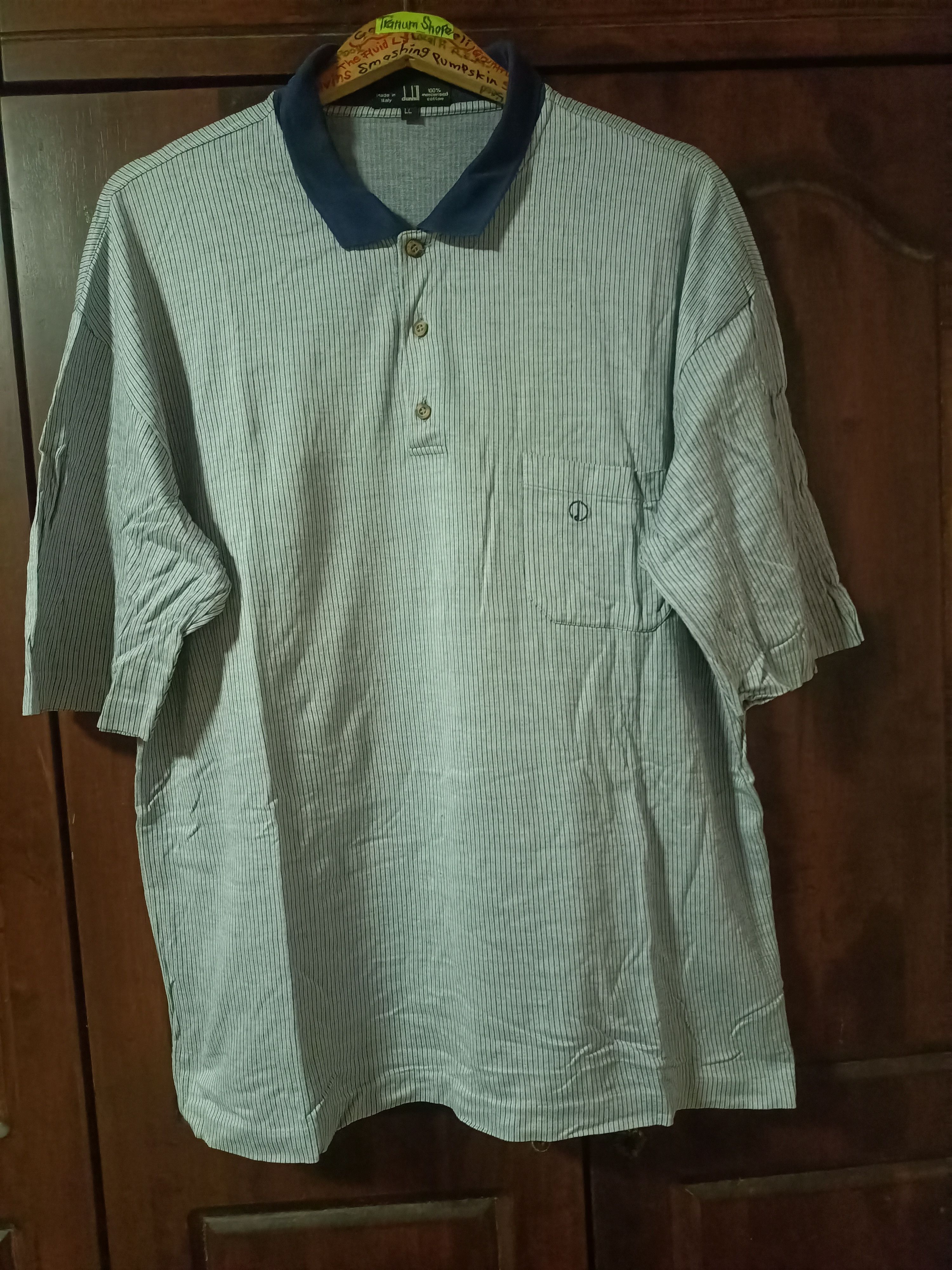 Alfred Dunhill × Vintage Original Vintage Alfred Dunhill Collar Polo Tee Size US XL / EU 56 / 4 - 1 Thumbnail