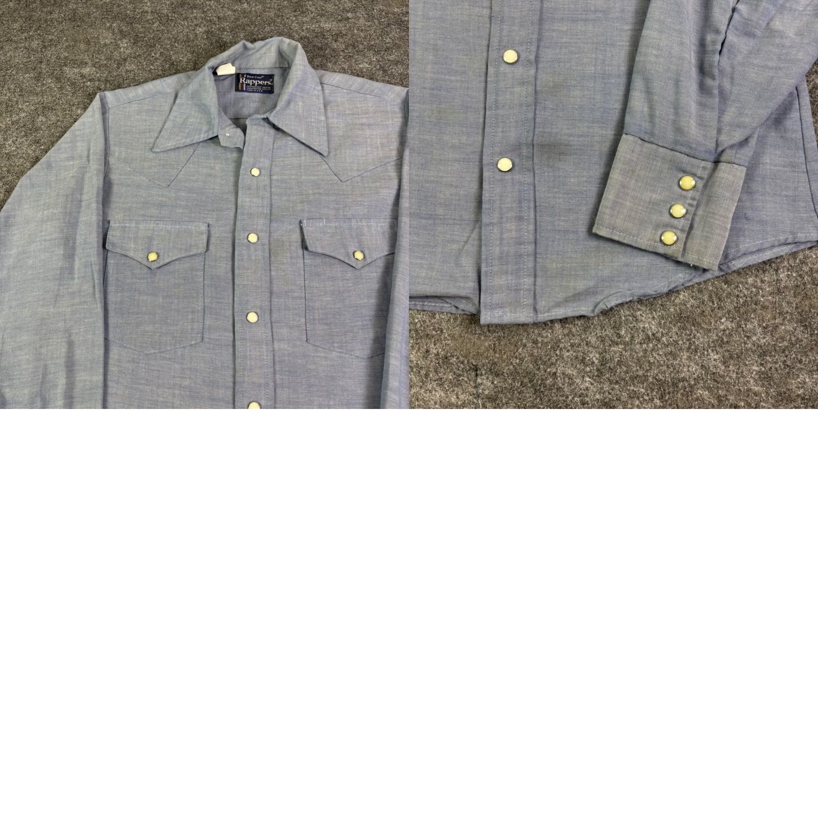 Vintage VINTAGE Dee Cee Rappers Shirt Blue Pearl Snap Mens S 1970s Western Permanent Press Size US S / EU 44-46 / 1 - 8 Thumbnail