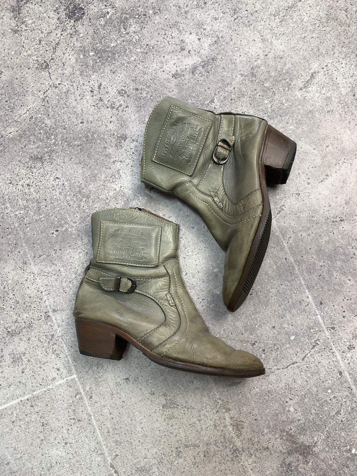 Levi's Made & Crafted Vintage Levi’s LEATHER BOOTS AS 98 Cowboy western USA 43 Size US 9.5 / EU 42-43 - 4 Thumbnail