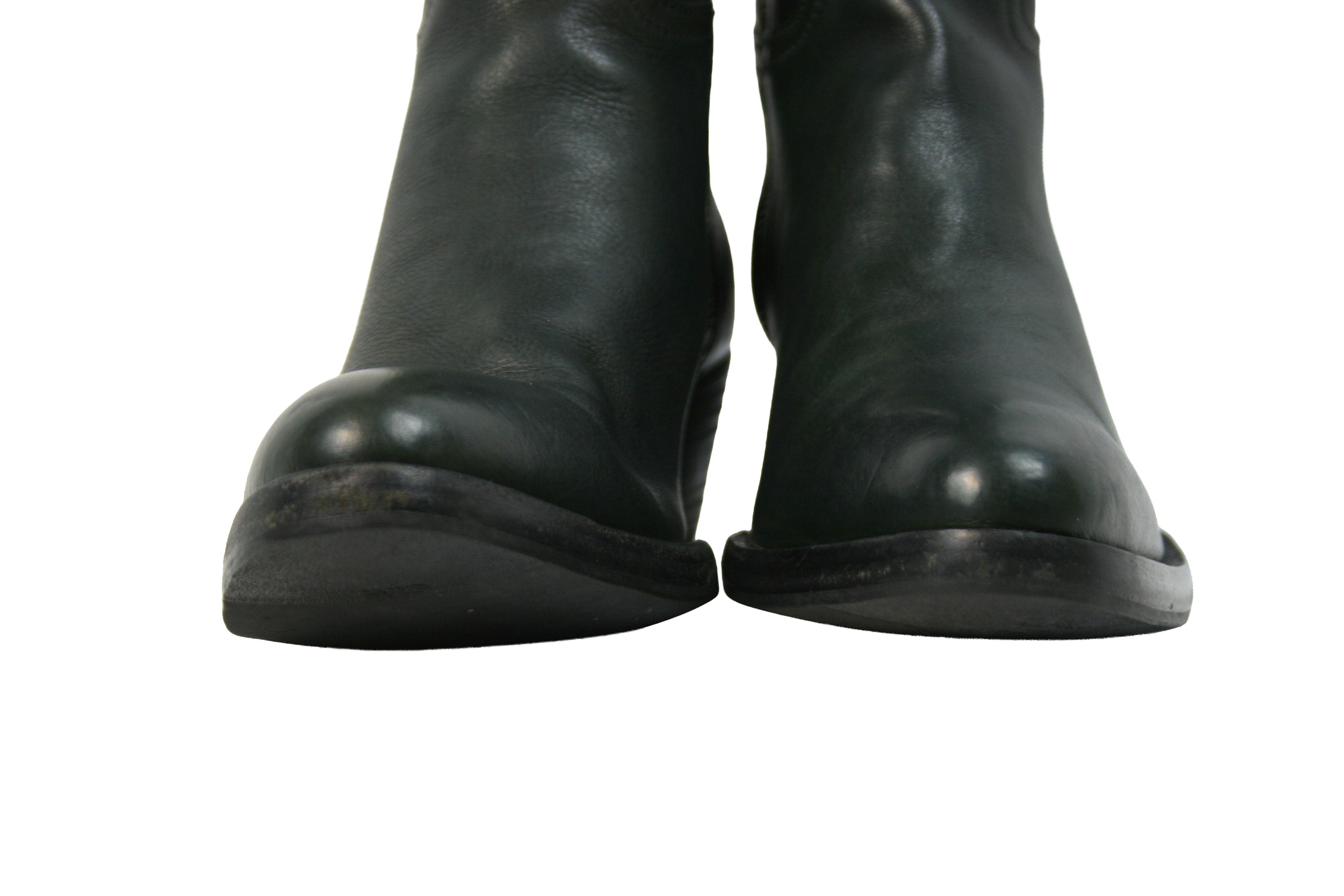 Car Shoe By Prada Biker Riding Knee High Boots Size US 7.5 / IT 37.5 - 4 Thumbnail