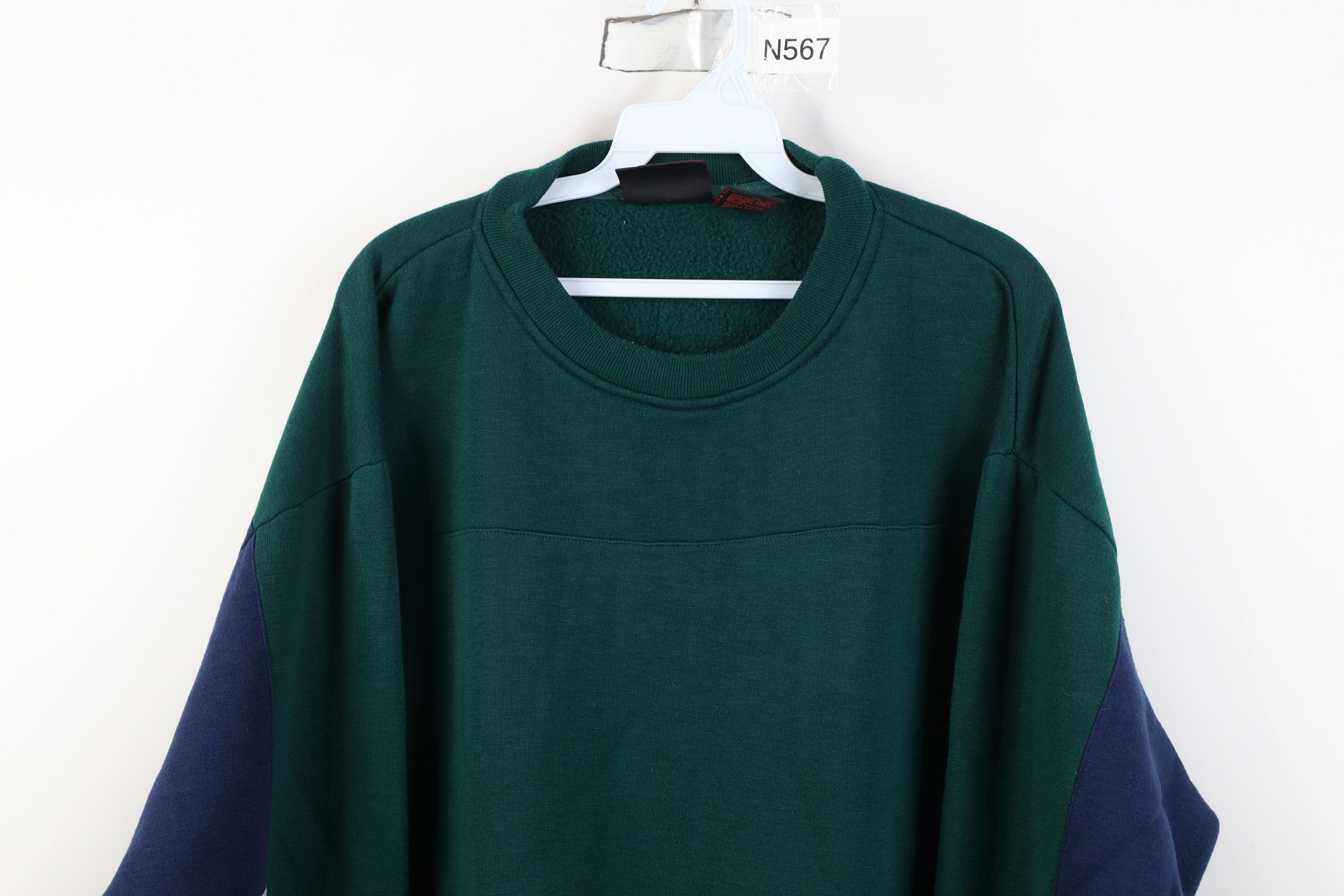 Vintage Vintage 90s Streetwear Block Striped Crewneck Sweatshirt Size US XL / EU 56 / 4 - 2 Thumbnail