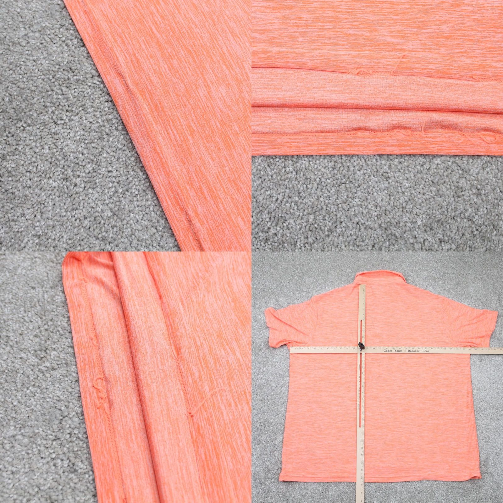 Vintage Three Sixty Six Polo Shirt Mens 3XL XXXL Orange Performance Stretch Golf S/S Shirt Size US XXL / EU 58 / 5 - 8 Thumbnail