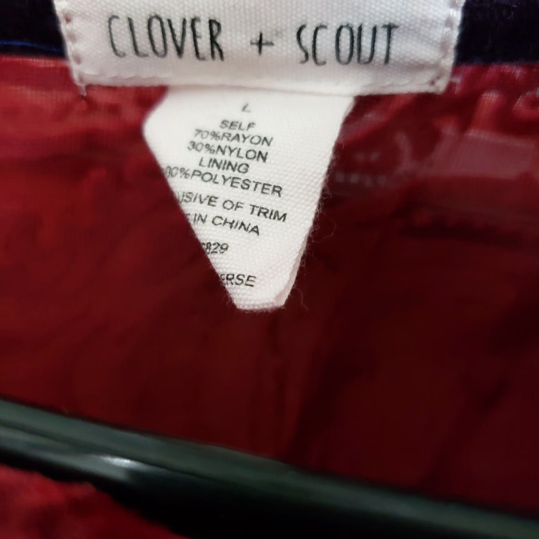 Vintage **Clover + Scout Women's Large Red Long Sleeve Tunic Top** User: **Clover + Scout Women's Large Red Tunic Top** Size L / US 10 / IT 46 - 5 Thumbnail