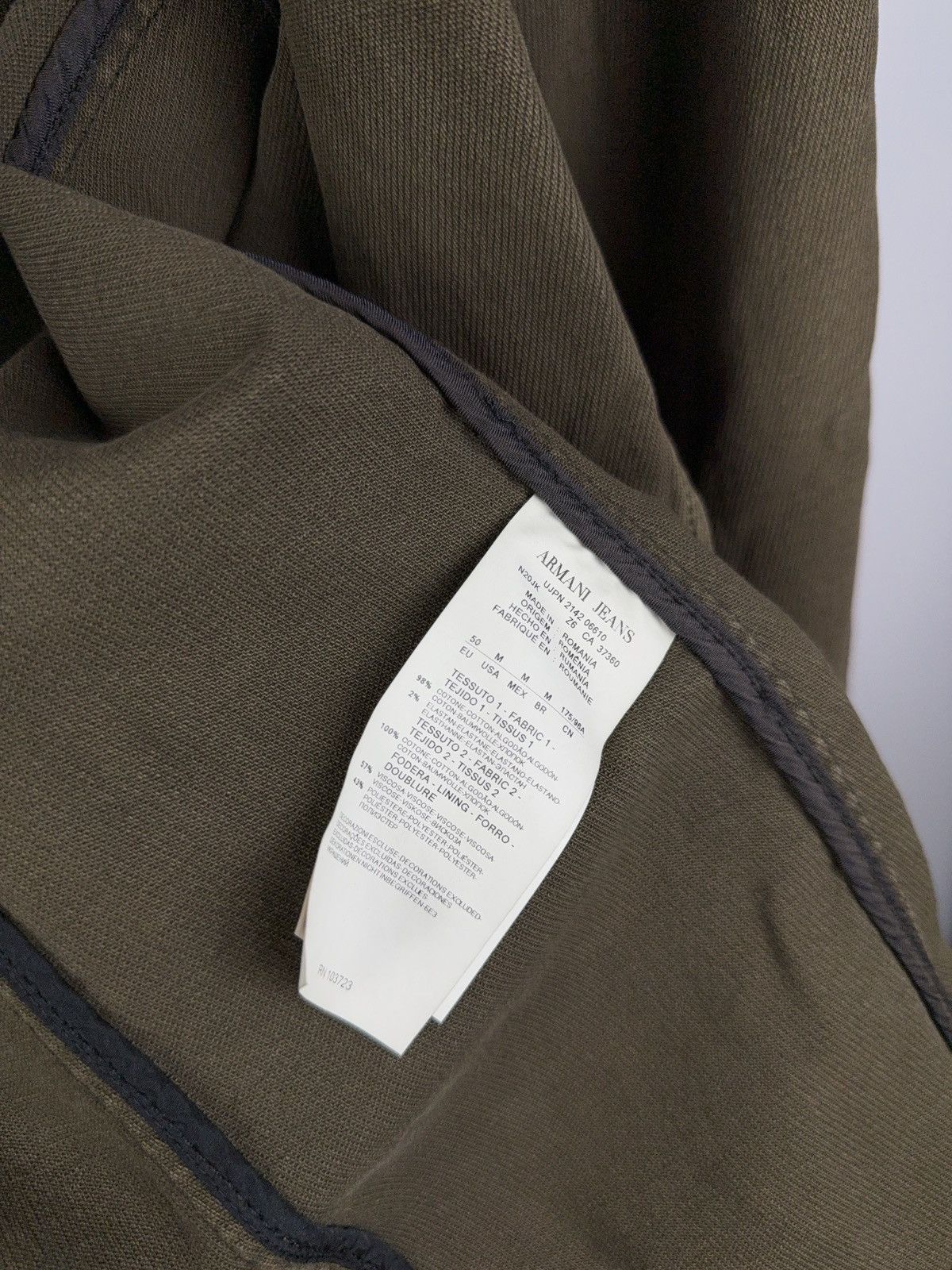Armani × Emporio Armani Vintage 90s Armani Jeans Luxury Blazer Jacket Size US M / EU 48-50 / 2 - 8 Thumbnail