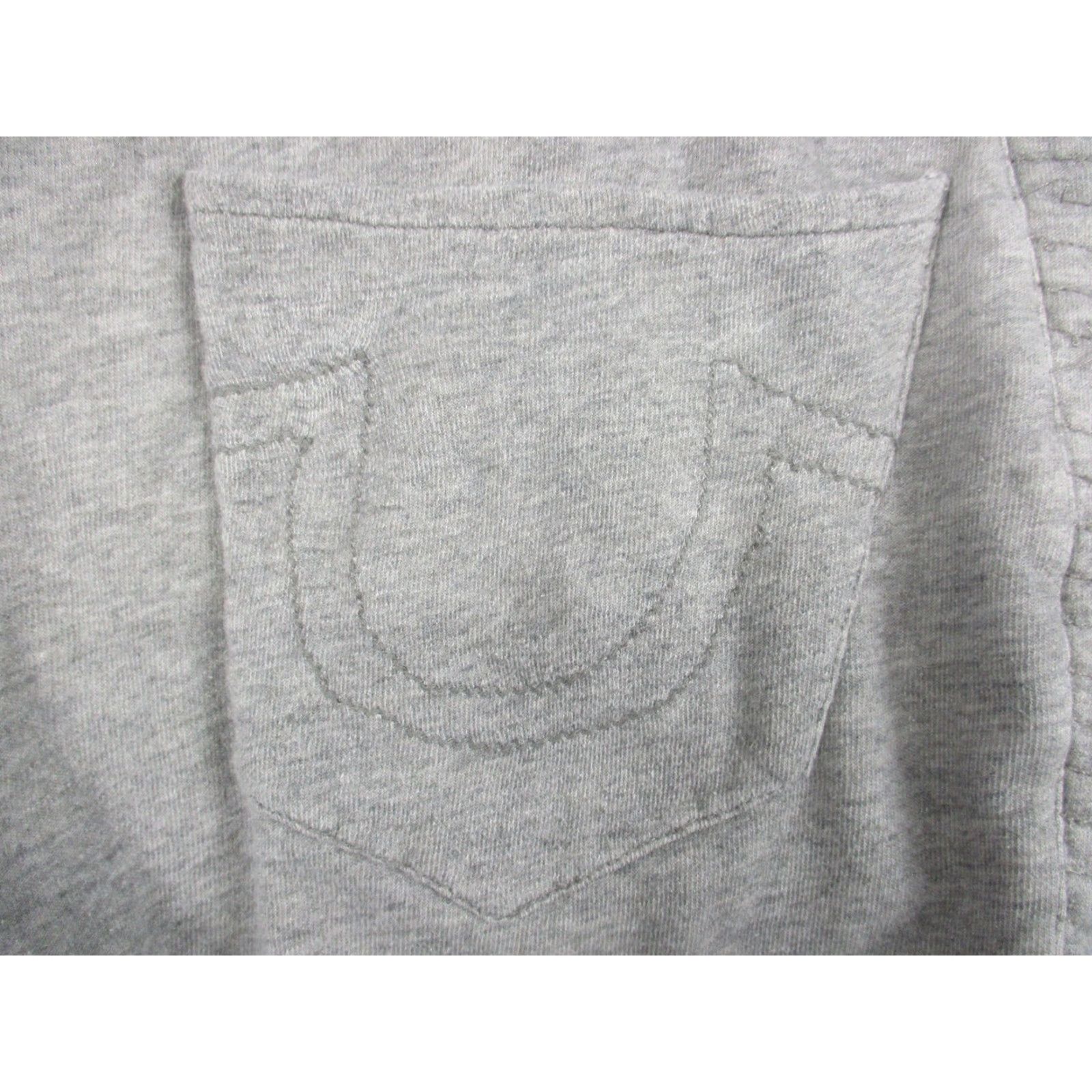 True Religion True Religion Pants Mens M Gray Hookup Swtpant Joggers Quilted Drawstring Elastic Pockets Zip Pocket 100% Cotton Size US 31 - 6 Thumbnail