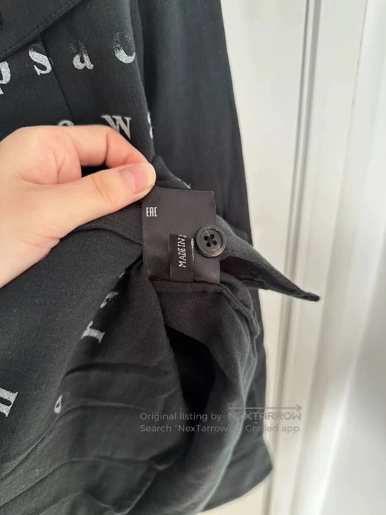 Ann Demeulemeester Ann Demeulemeester Black Letter Print Shirt. Size US XS / EU 42 / 0 - 6 Thumbnail