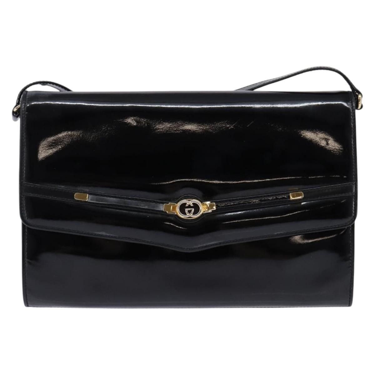 Gucci GUCCI Shoulder Bag Enamel Black Gold Size ONE SIZE - 2 Thumbnail