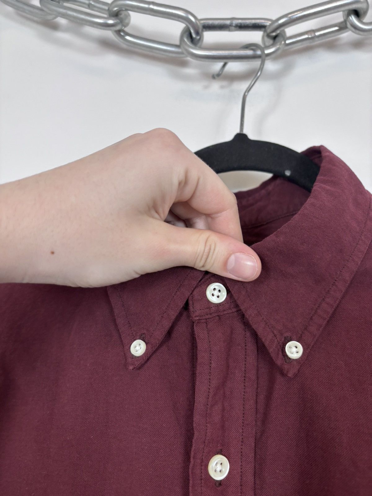 Ralph Lauren Ralph Lauren Men’s Slim Fit Burgundy Long Sleeve Shirt Size US XL / EU 56 / 4 - 6 Thumbnail