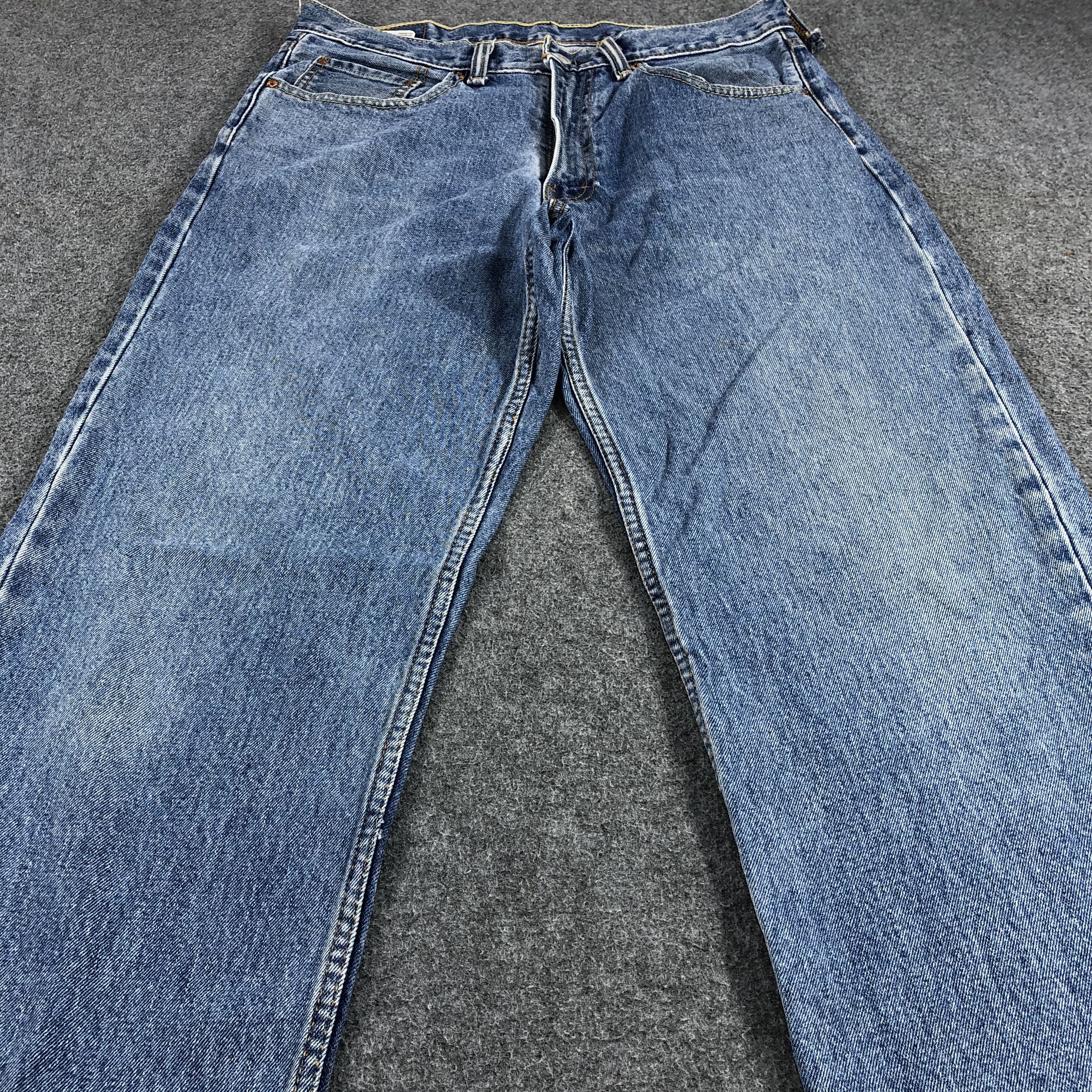 Levi's Faded Blue Vintage Levi's 505 Jeans Distress Denim KJ441 Size US 34 / EU 50 - 3 Thumbnail