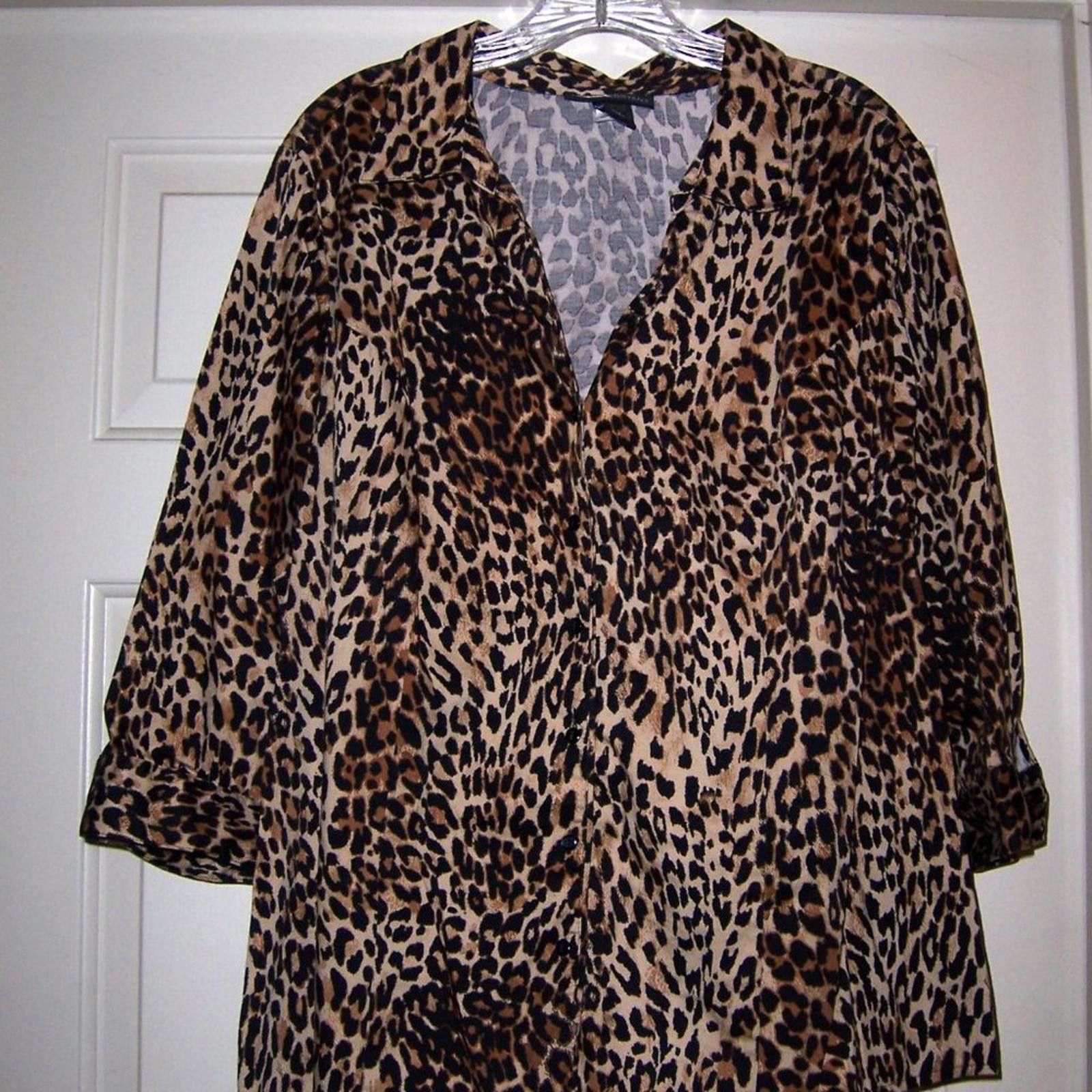 Other Lane Bryant 3/4 Sleeve Leopard Print Blouse 24W Size 4XL / US 24-26 - 1 Preview