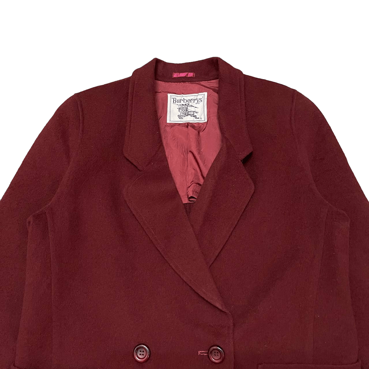 Burberry Vintage 90's Burberry Wool Coat Size US M / EU 48-50 / 2 - 2 Thumbnail
