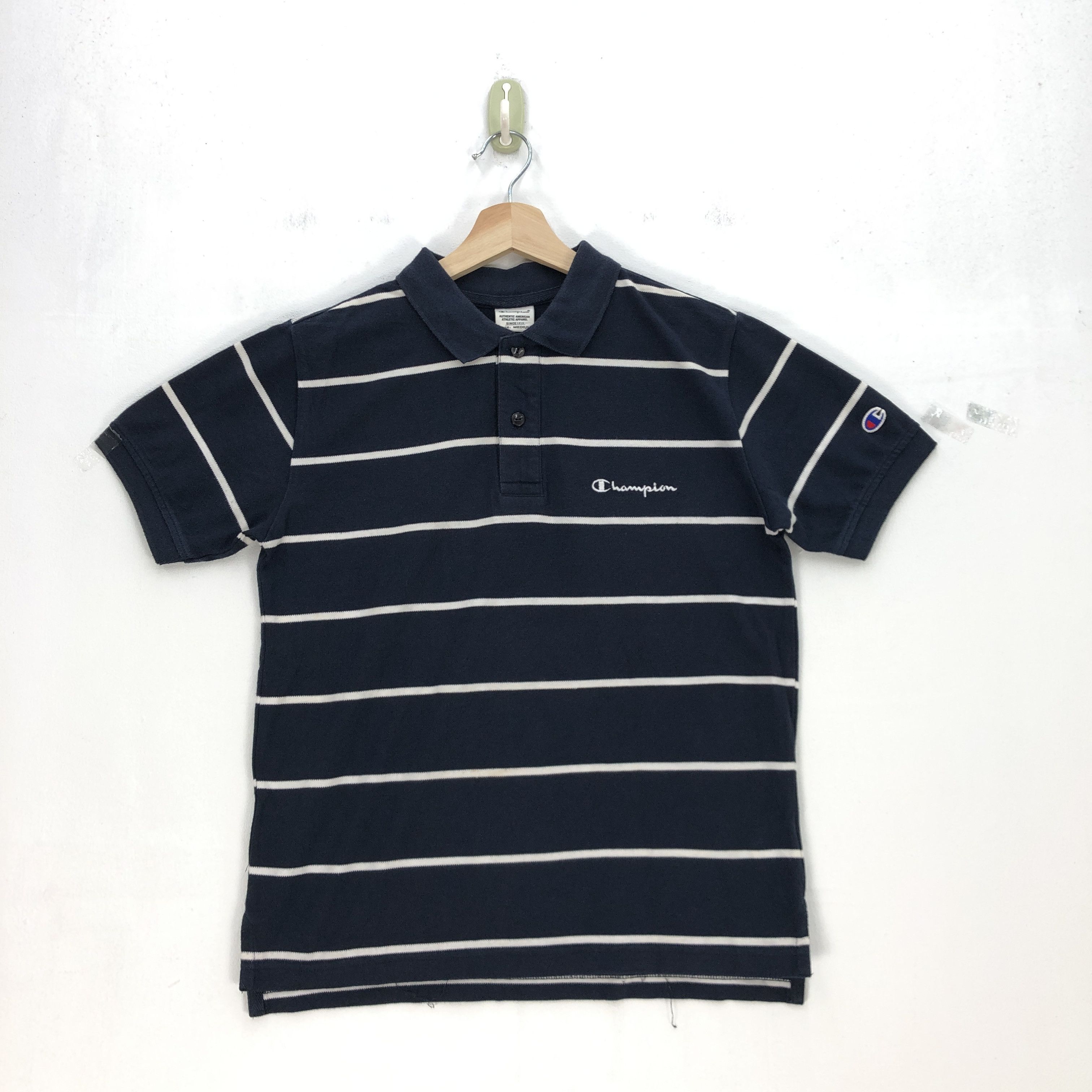 Vintage Vintage Champion T Shirt Champion Stripe Tees Polo Shirt Grailed