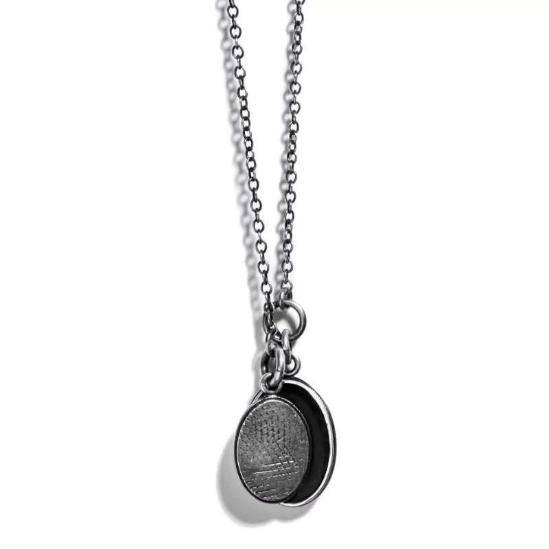 Werkstatt Munchen Werkstatt Munchen M3861 Distressed 2 Silver Tag Necklace Size ONE SIZE - 1 Thumbnail