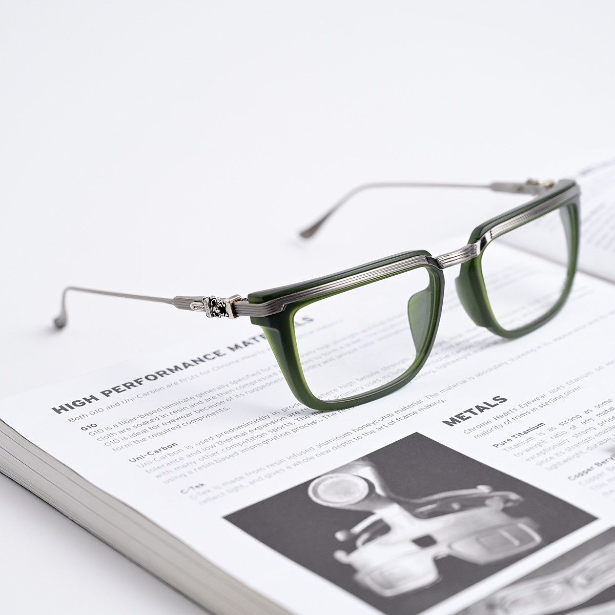 Chrome Hearts CHROME HEARTS TRYDIXAGAIN MATTE DARK OLIVE/ AS GLASSES Size ONE SIZE - 2 Thumbnail