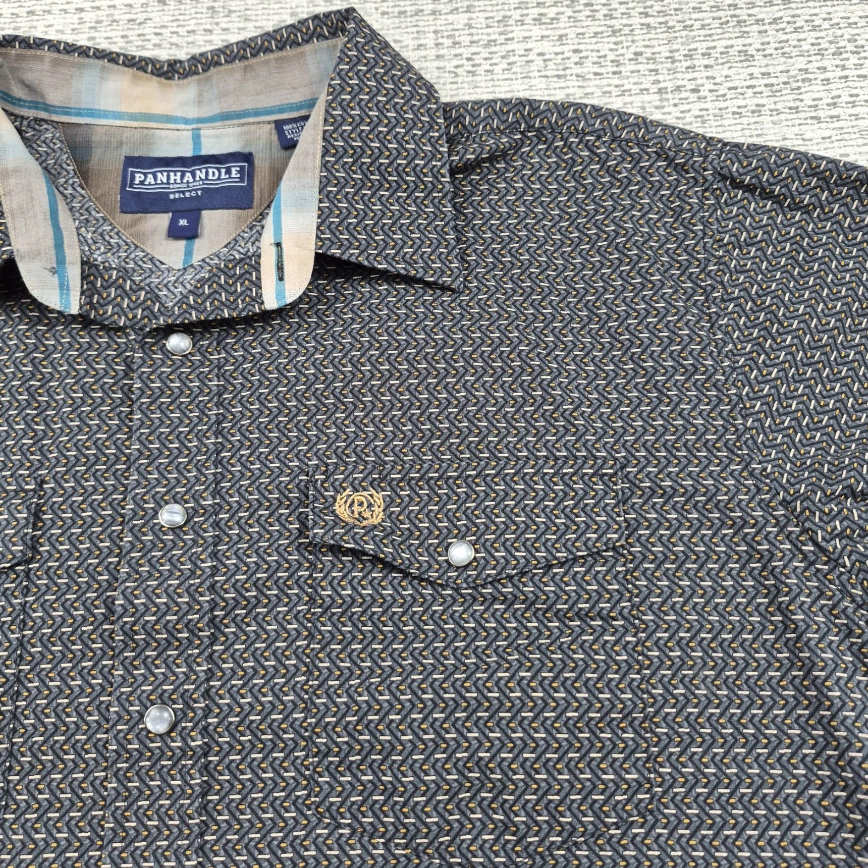 Vintage Panhandle Select Snap Up Shirt Mens XL Gray Geometric Western Long Sleeve Vintage No Size US XL / EU 56 / 4 - 6 Thumbnail