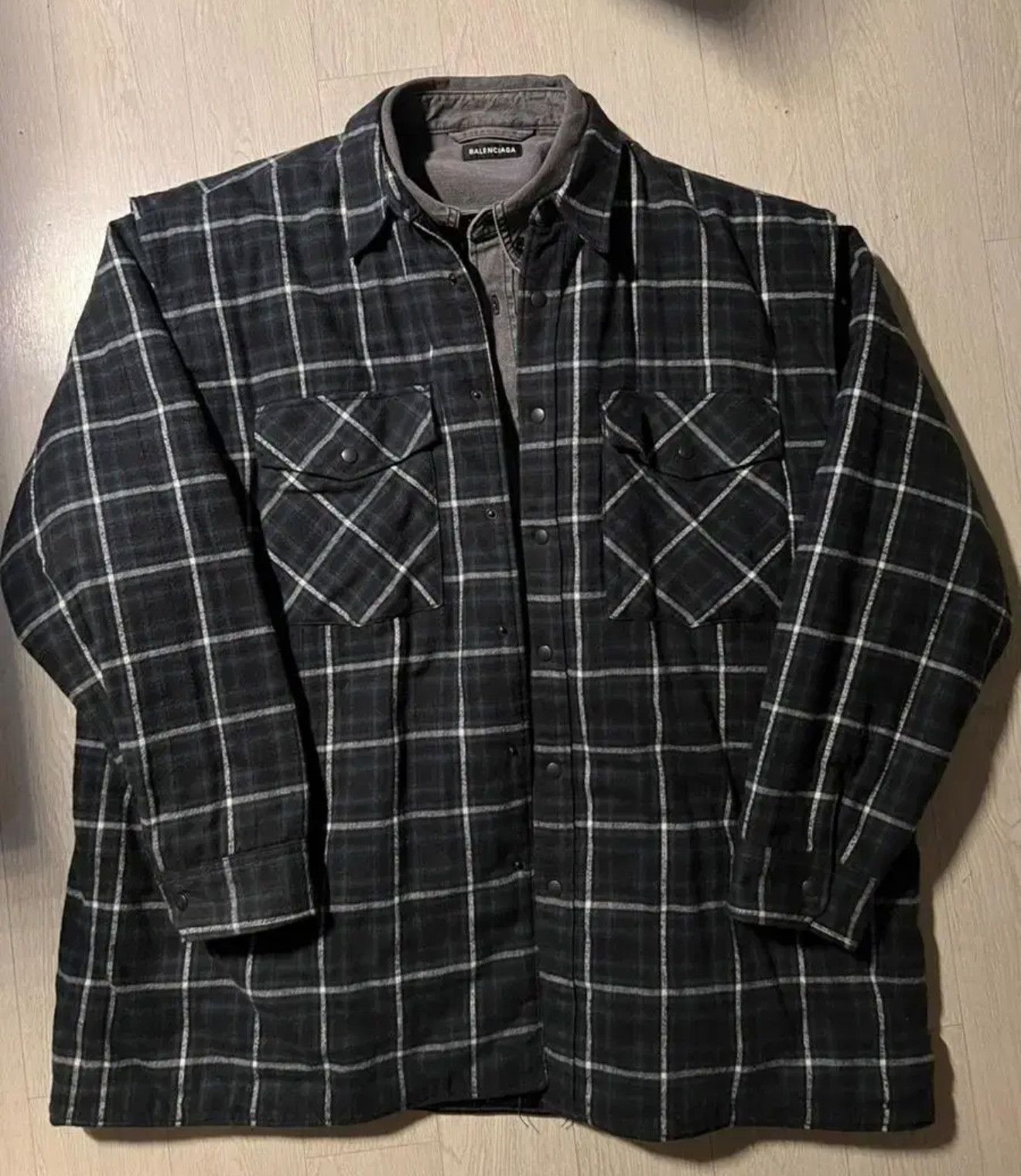 Balenciaga Balenciaga oversized layered denim padded shirt Size US M / EU 48-50 / 2 - 2 Thumbnail