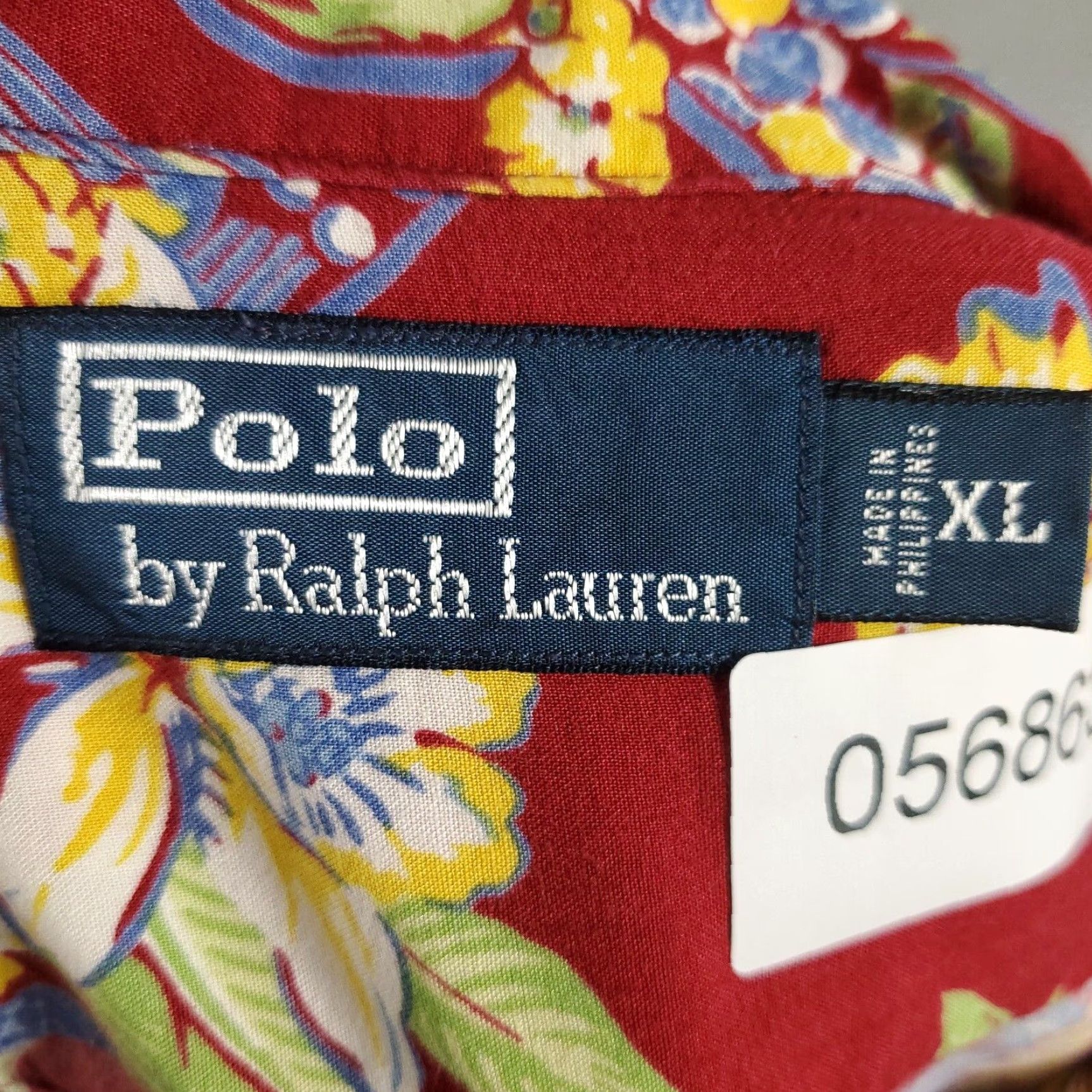 Ralph Lauren Ralph Lauren Shirt Mens XL Red Floral Camp Collar Button-Up Viscose Short Sleeve Size US XL / EU 56 / 4 - 7 Thumbnail