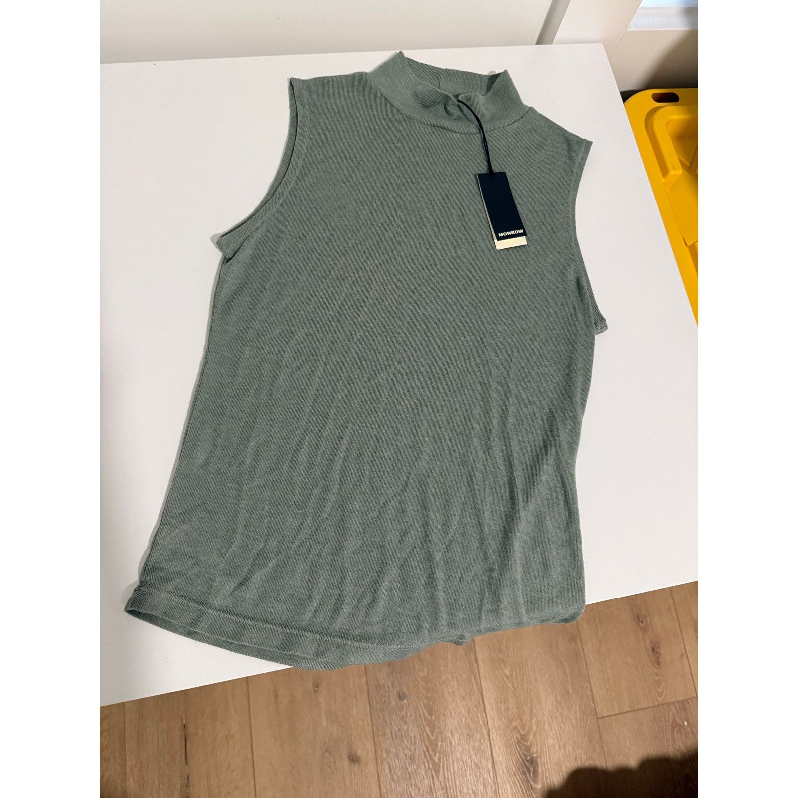 MONROW $95 New Monrow Rob Mock neck Tank - Small - Green Size S / US 4 / IT 40 - 3 Thumbnail