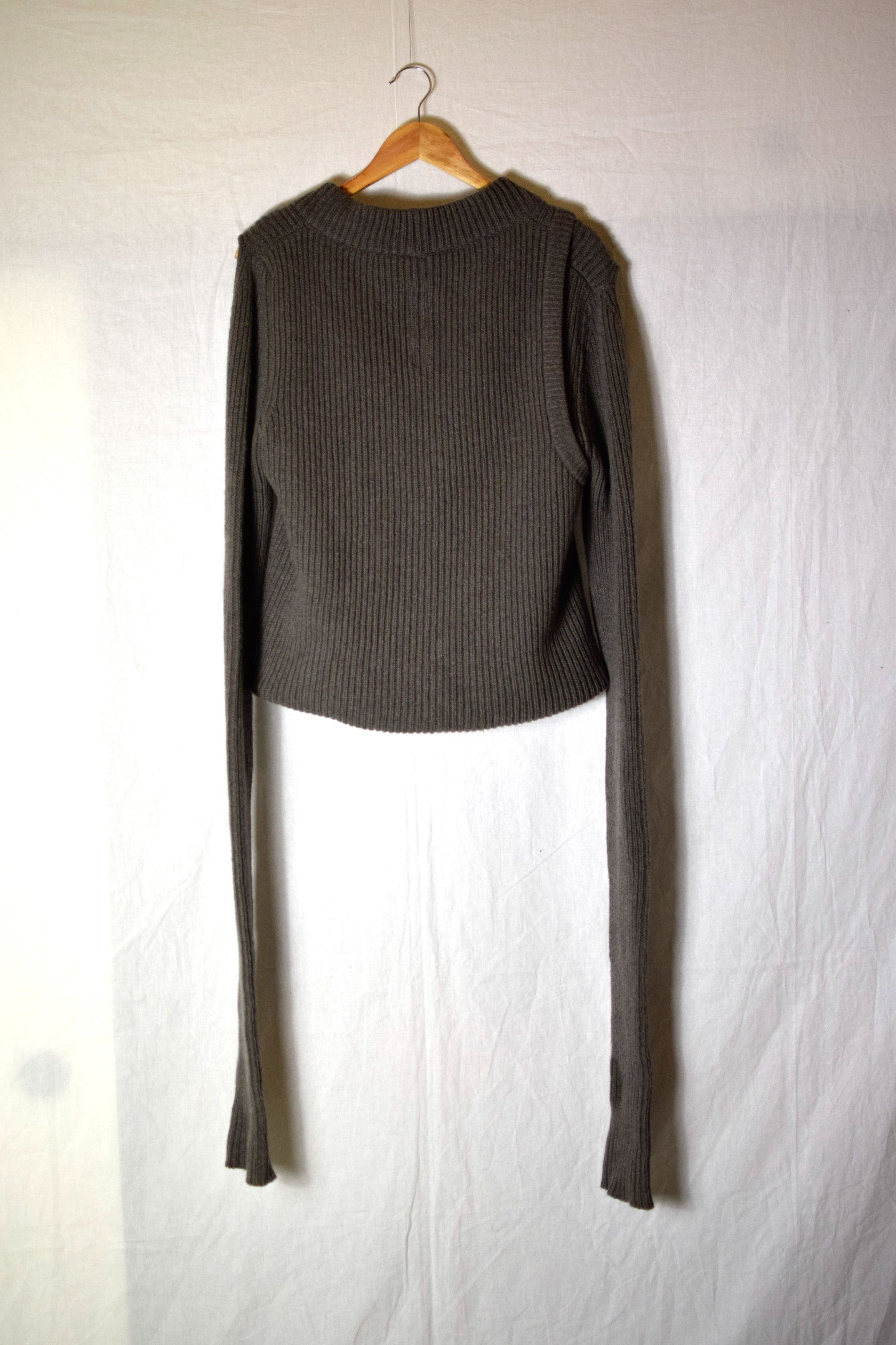 Rick Owens Rick Owens AW21 Banana Sweater - RR02A5608-WSBR Size US L / EU 52-54 / 3 - 3 Thumbnail