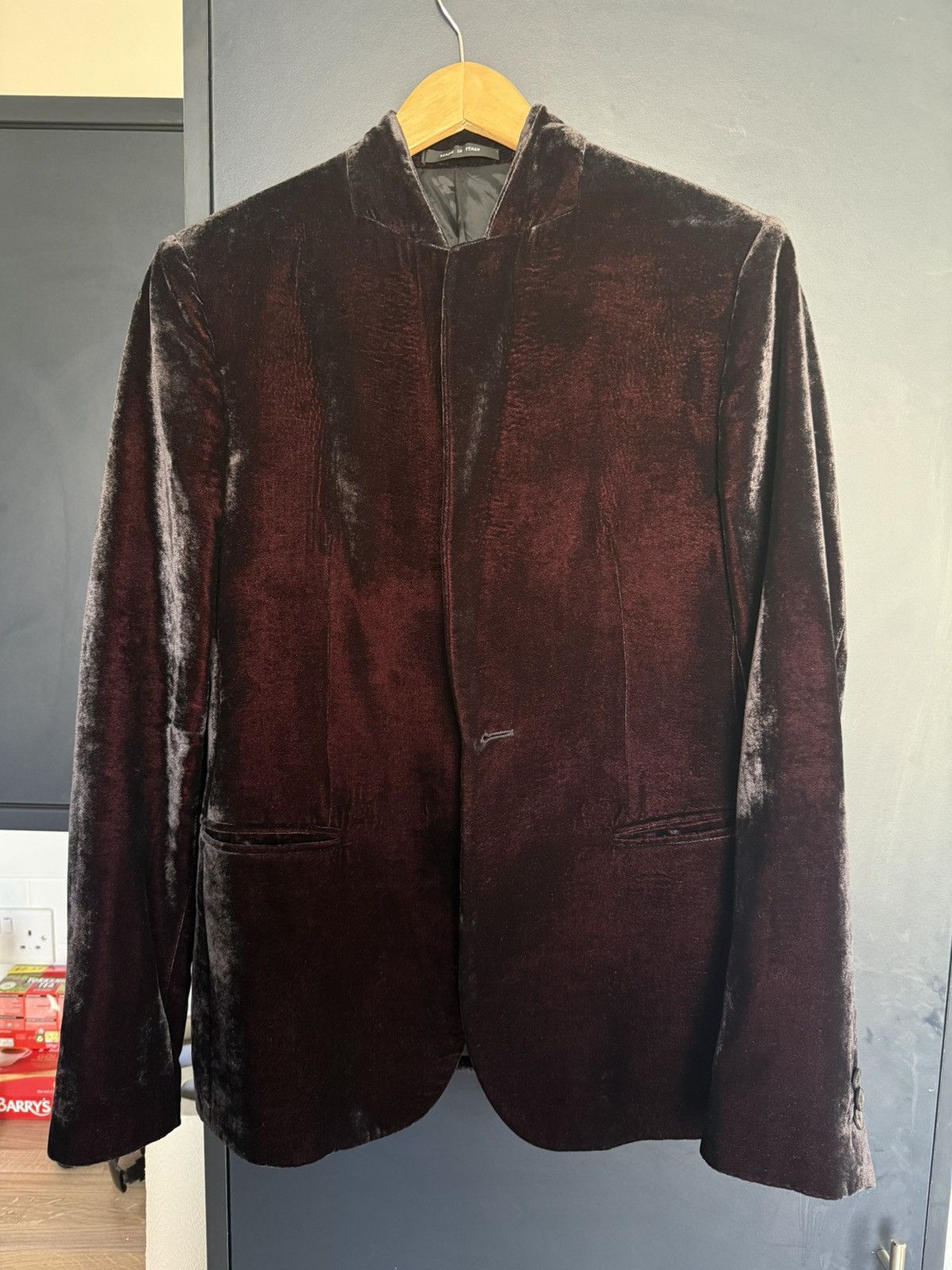Emporio Armani Armani Johnny line velvet blazer Size 46R - 8 Thumbnail