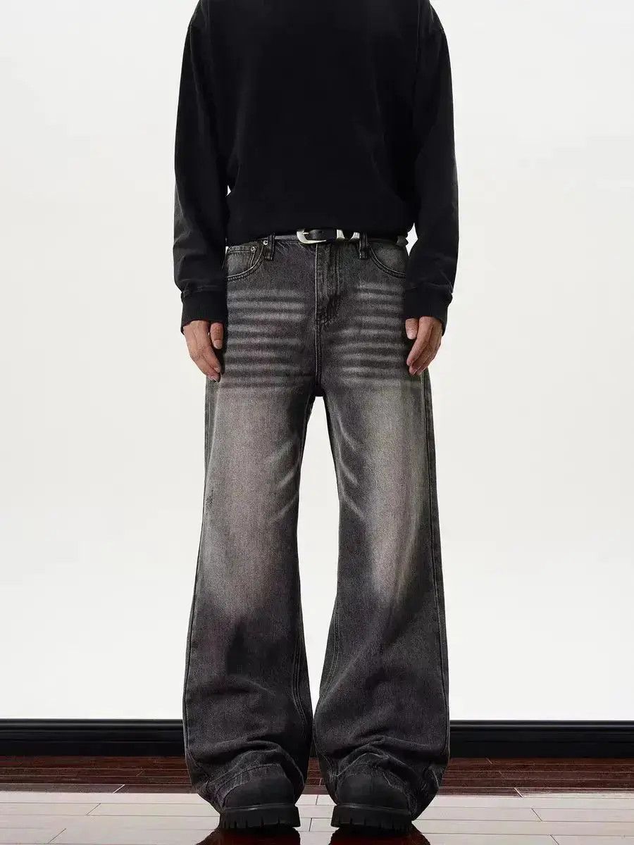 Japanese Brand High street vintage black straight tube micro flared jeans Size US 32 / EU 48 - 1 Thumbnail