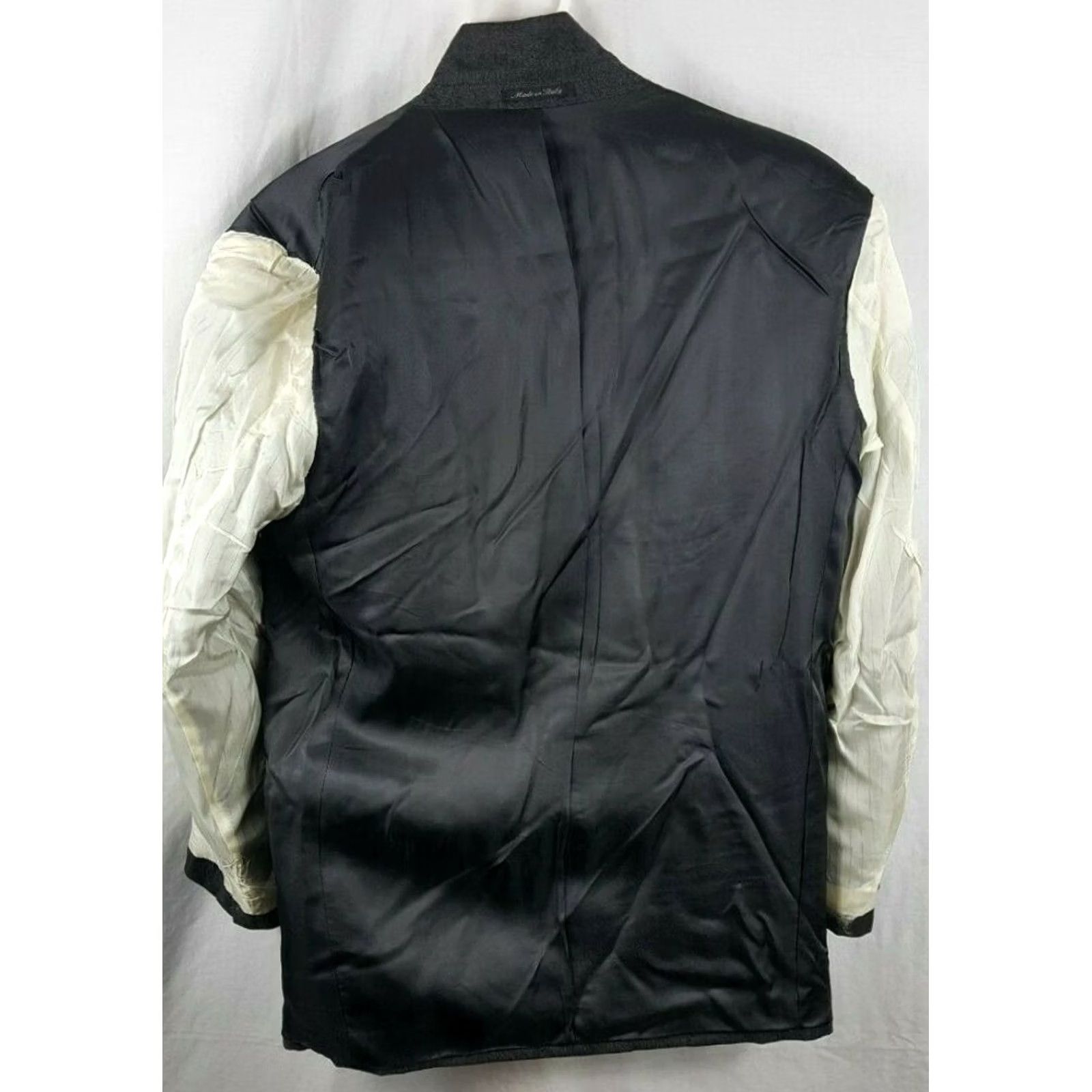Vintage Bianchi Blazer Jacket Coat 48 Gray Tasmanian Wool Italy 2 Buttons Titanus Condor Size 48R - 7 Thumbnail