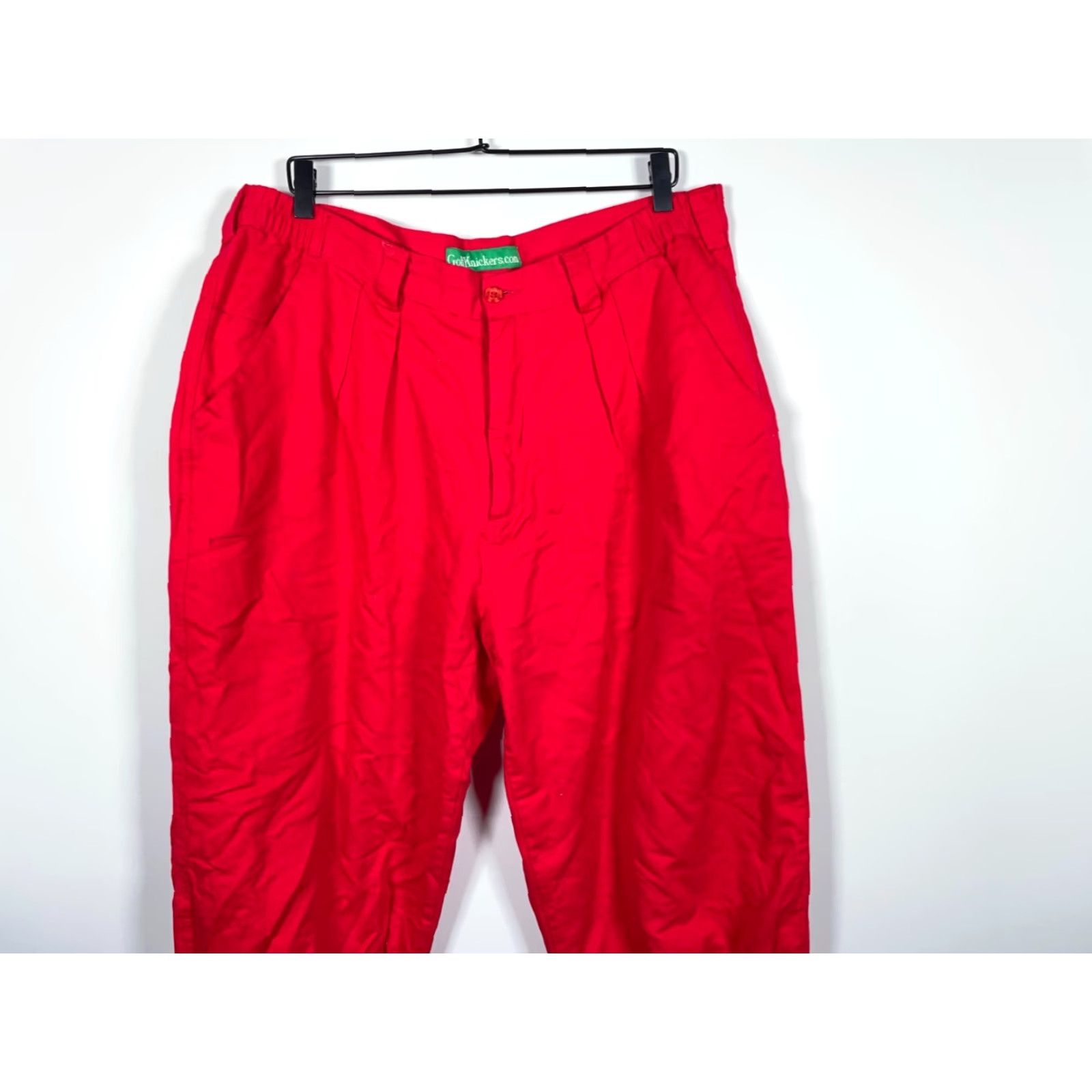 Vintage Golf Knickers Pants Mens 38 x 22 Pleated Red Green Lightweight Chino Tapered High Rise Casual Vintage No Size US 38 / EU 54 - 4 Thumbnail