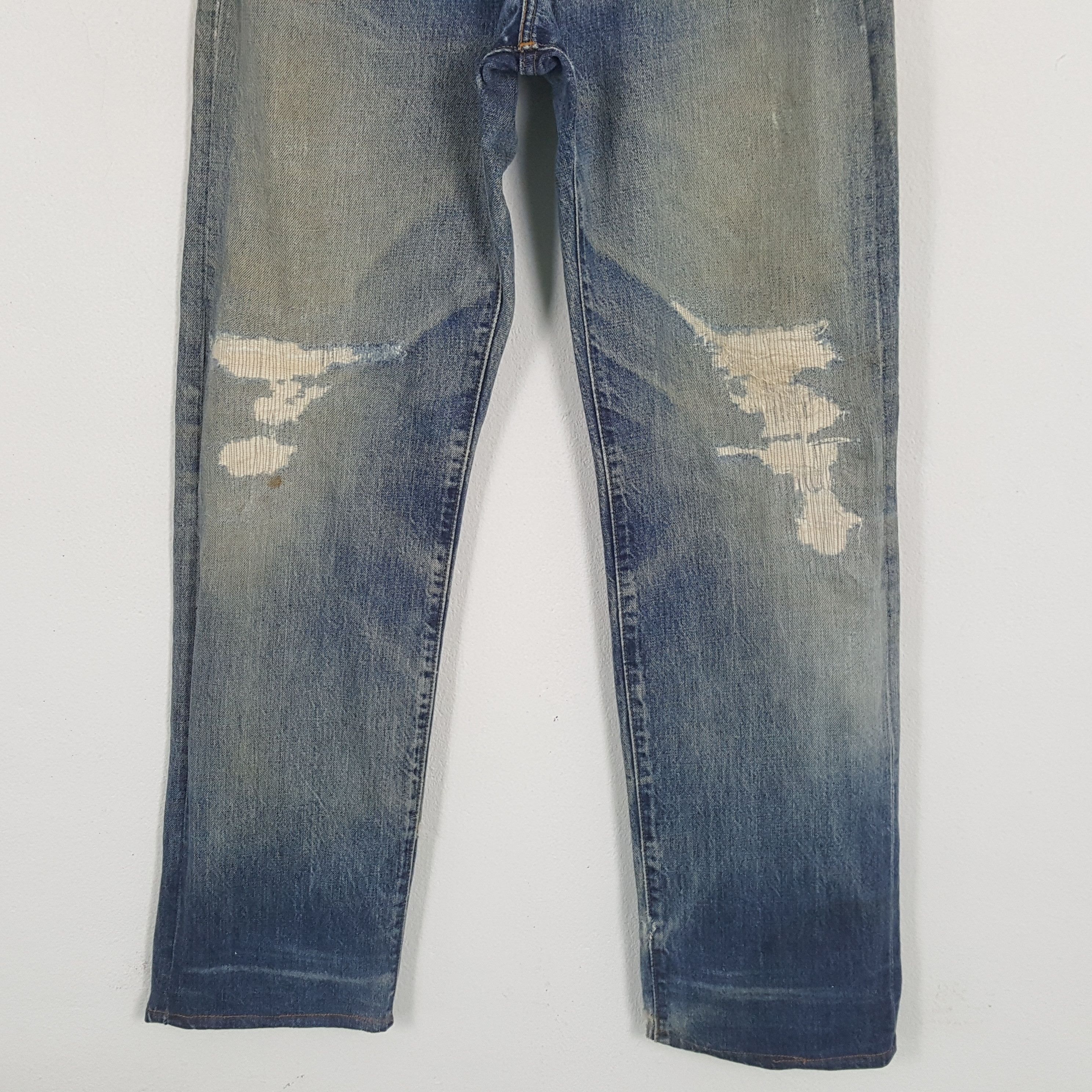 Levi's × Vintage LEVI'S Big E Selvedge Distressed Jeans Streetwear Size US 29 - 3 Thumbnail