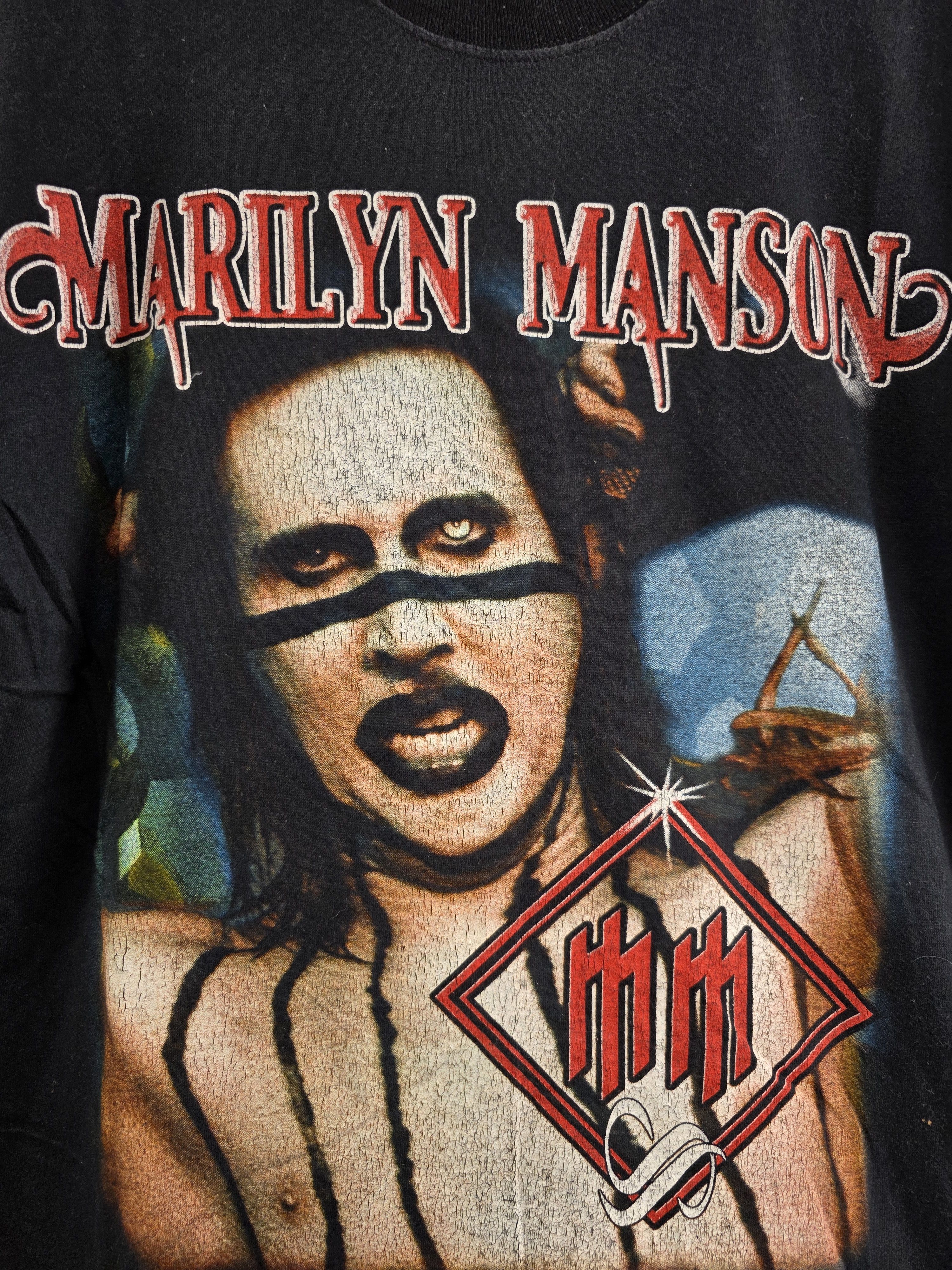 Band Tees 2000 Marilyn Manson Metal vintage 90s tee L 22" 28" Size US L / EU 52-54 / 3 - 3 Thumbnail