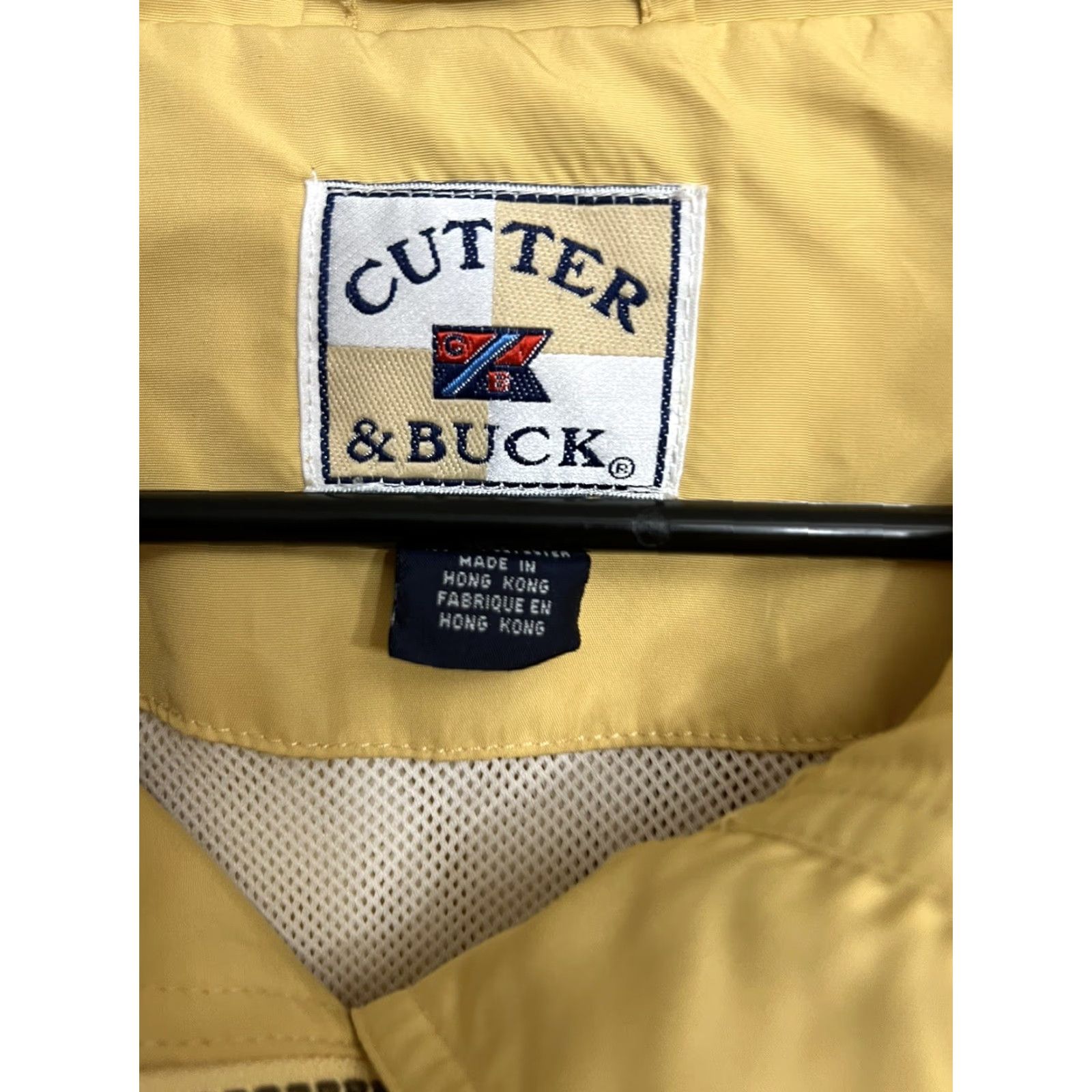 Cutter & Buck Cutter & Buck Windbreaker Mens L Yellow Logo Solid Full Zip Jacket Size US L / EU 52-54 / 3 - 3 Thumbnail